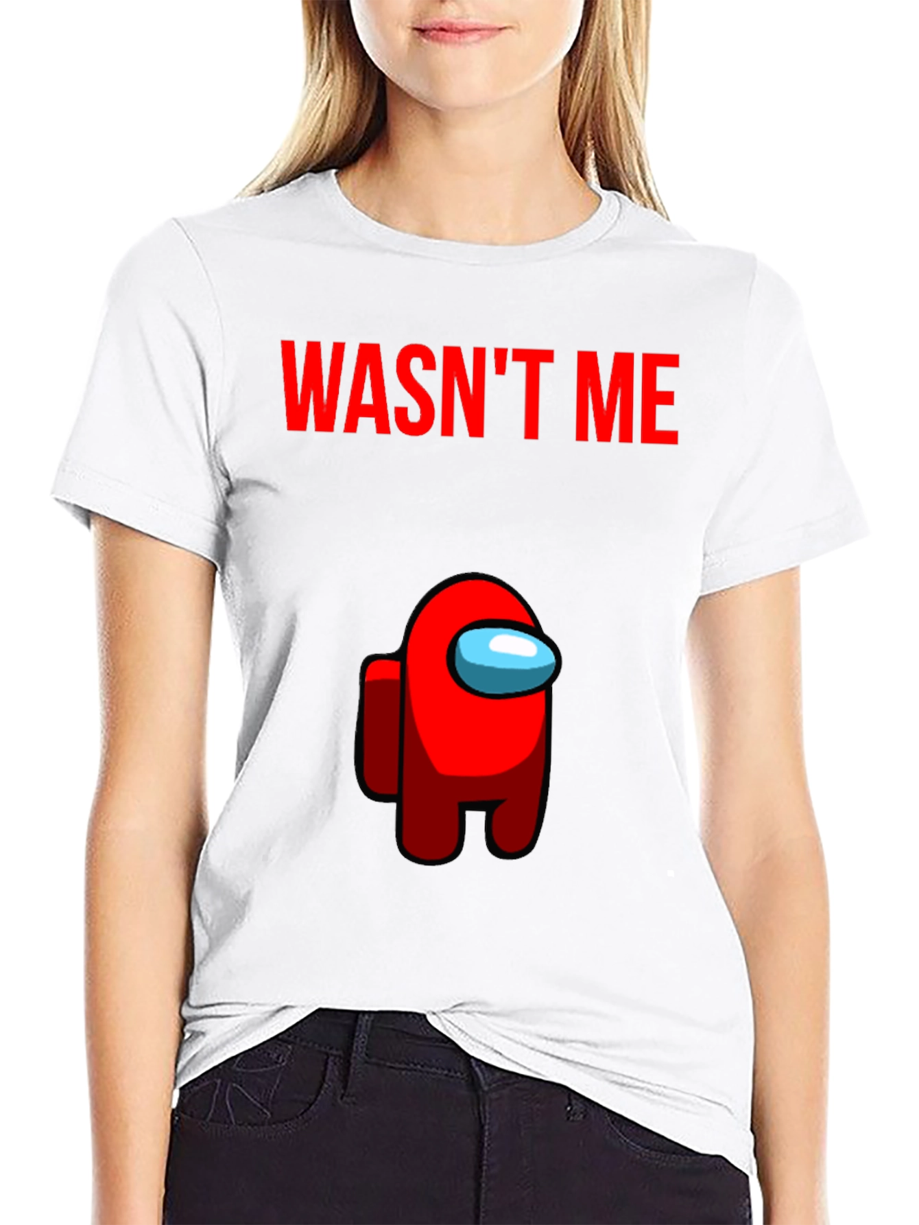 Among Us Wasnt Me Black T-Shirt
