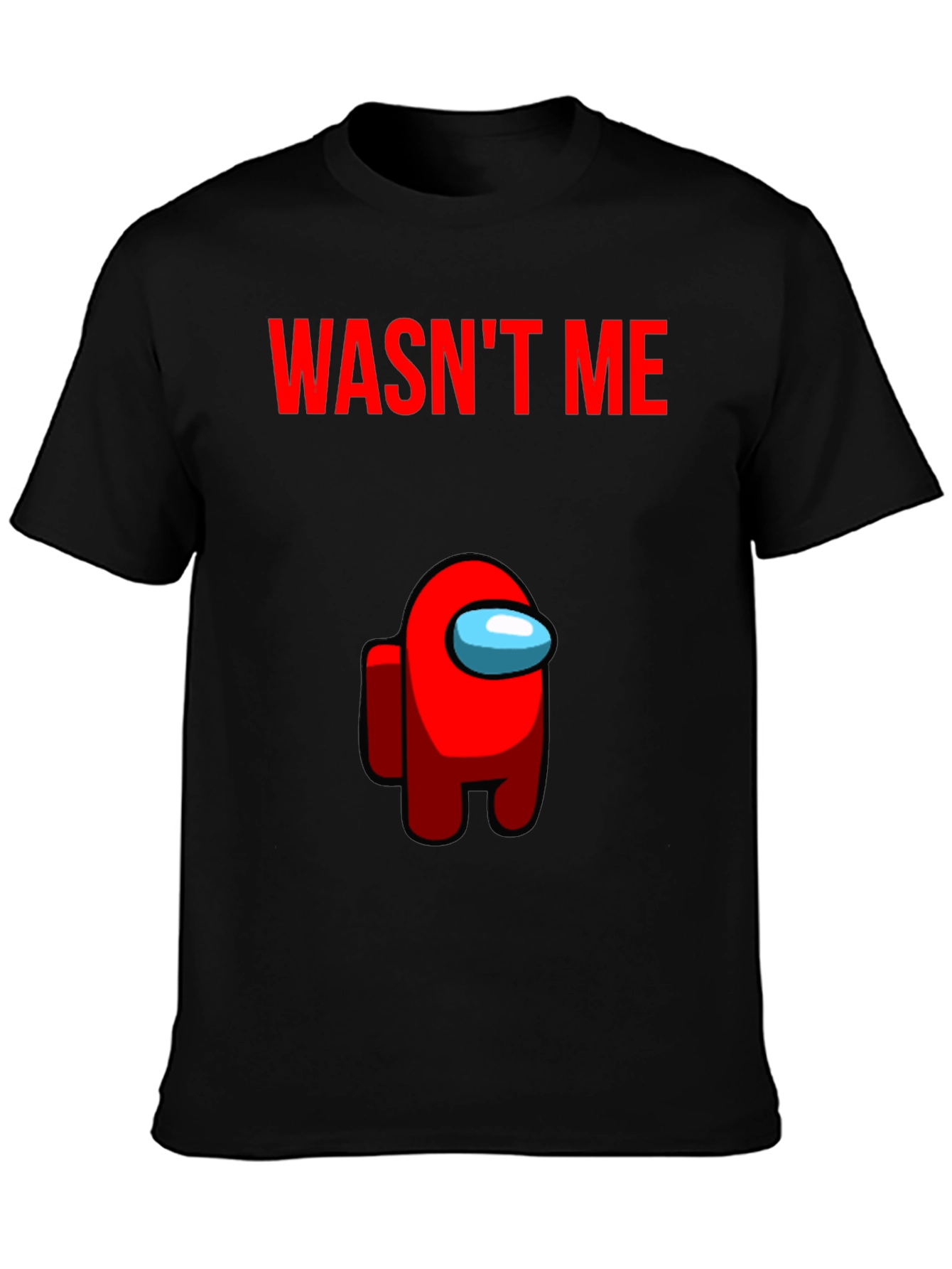 Among Us Wasnt Me Black T-Shirt