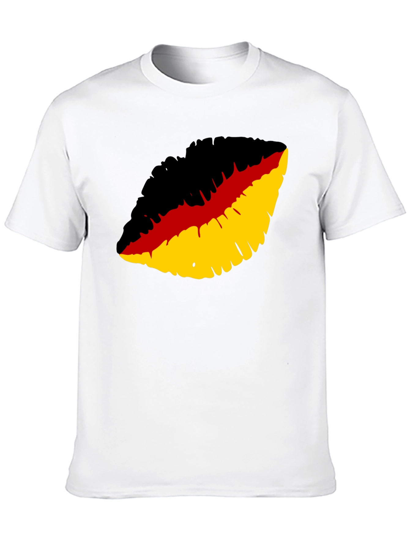 German Flag Lips Graphic Tee - Black