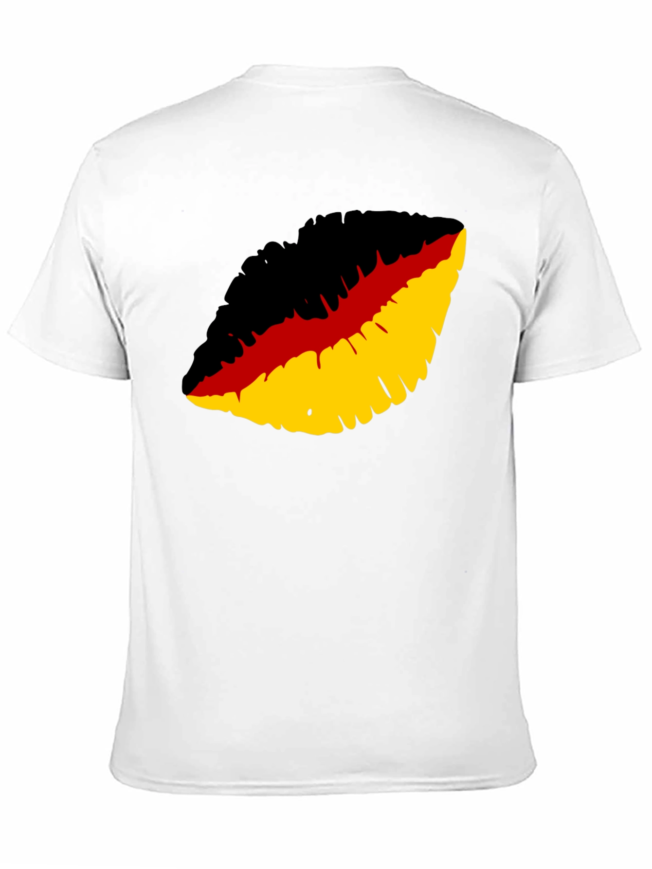 German Flag Lips Graphic Tee - Black