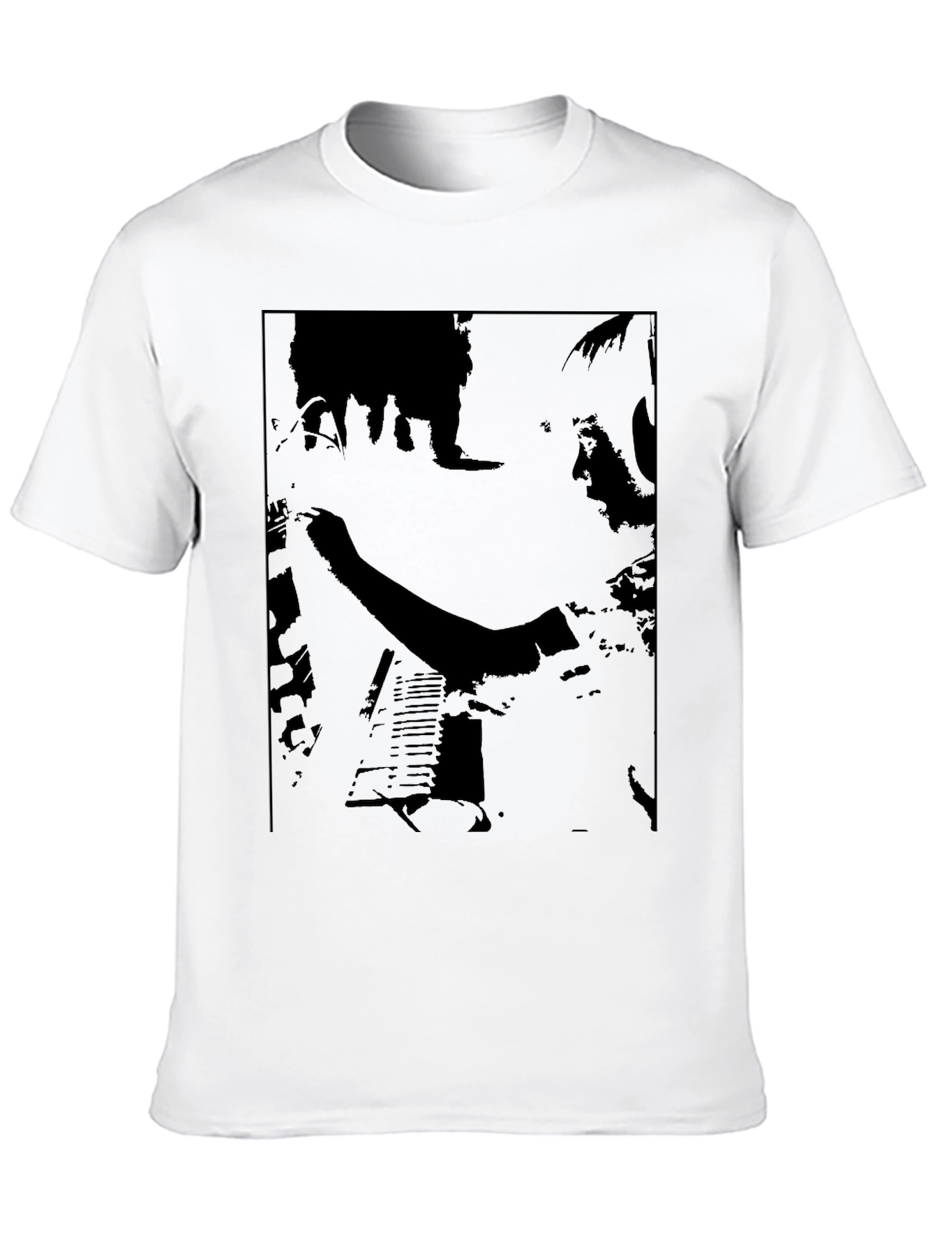 Musician Graphic Print Black T-Shirt