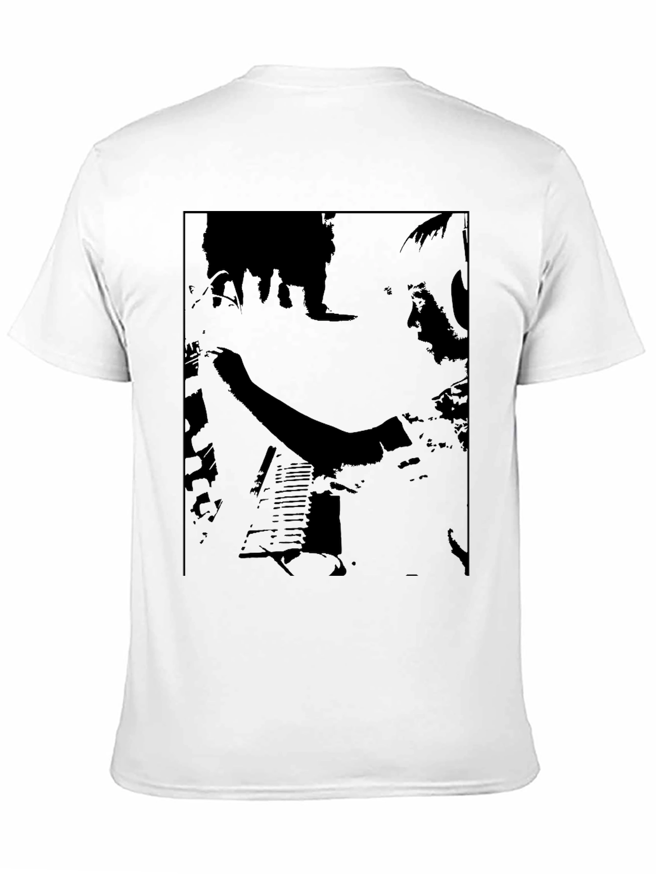 Musician Graphic Print Black T-Shirt