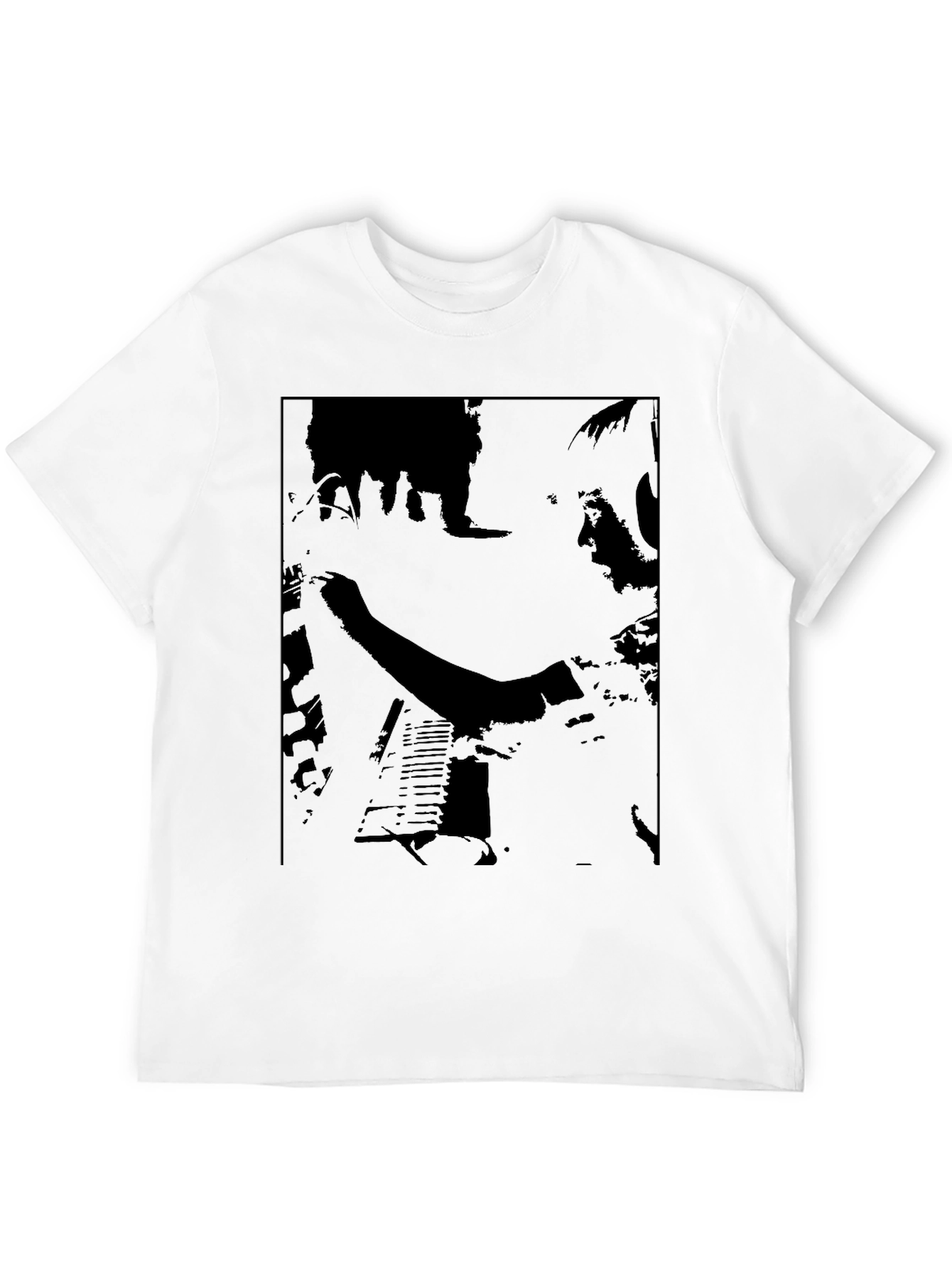 Musician Graphic Print Black T-Shirt