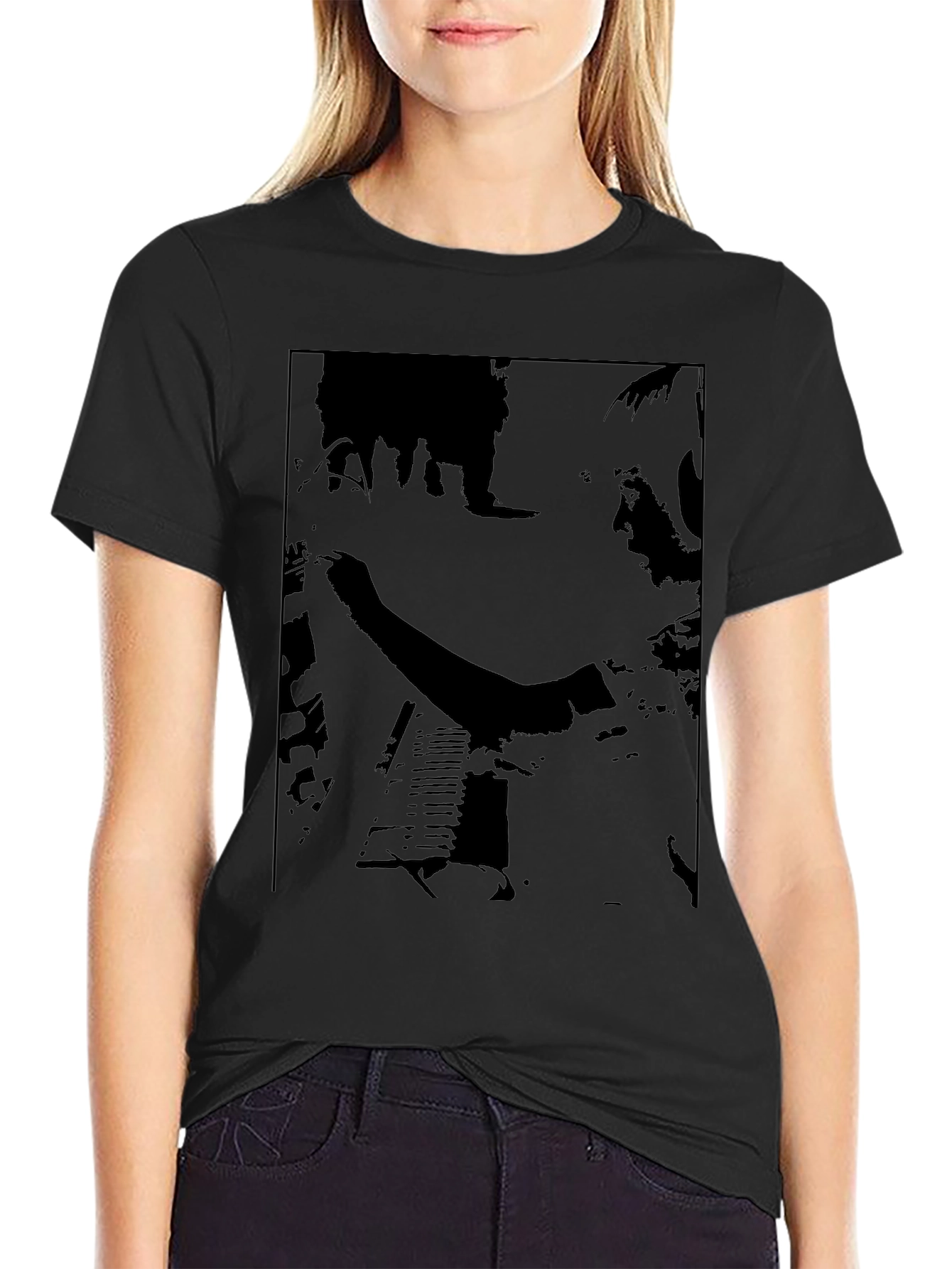 Musician Graphic Print Black T-Shirt