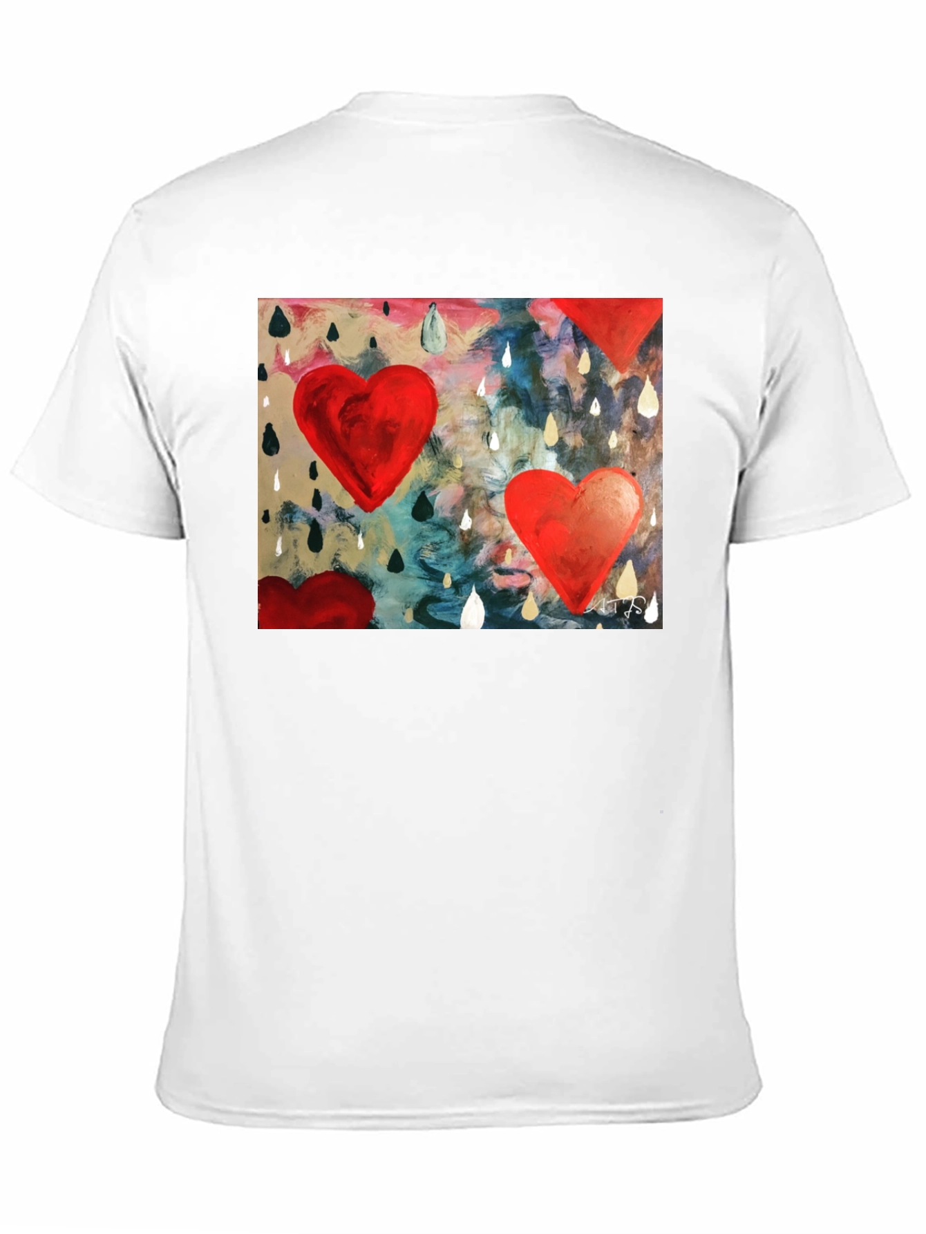 Abstract Heart Rain T-Shirt