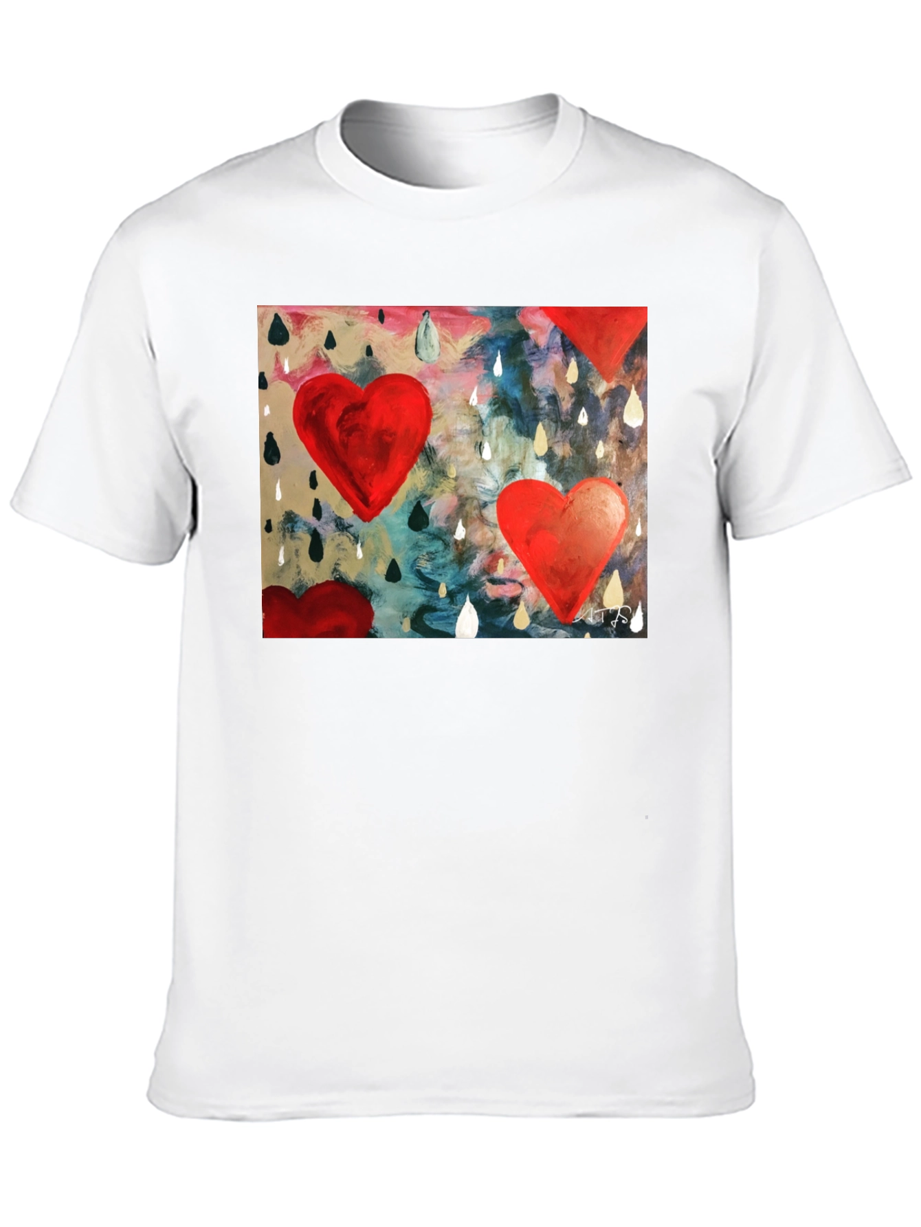 Abstract Heart Rain T-Shirt