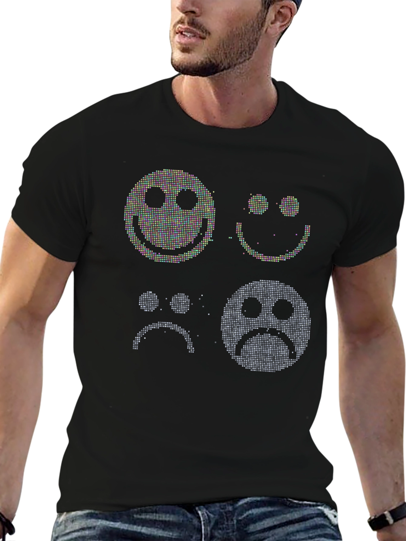 Expression Tee: Mood Emoji Graphic Print T-Shirt