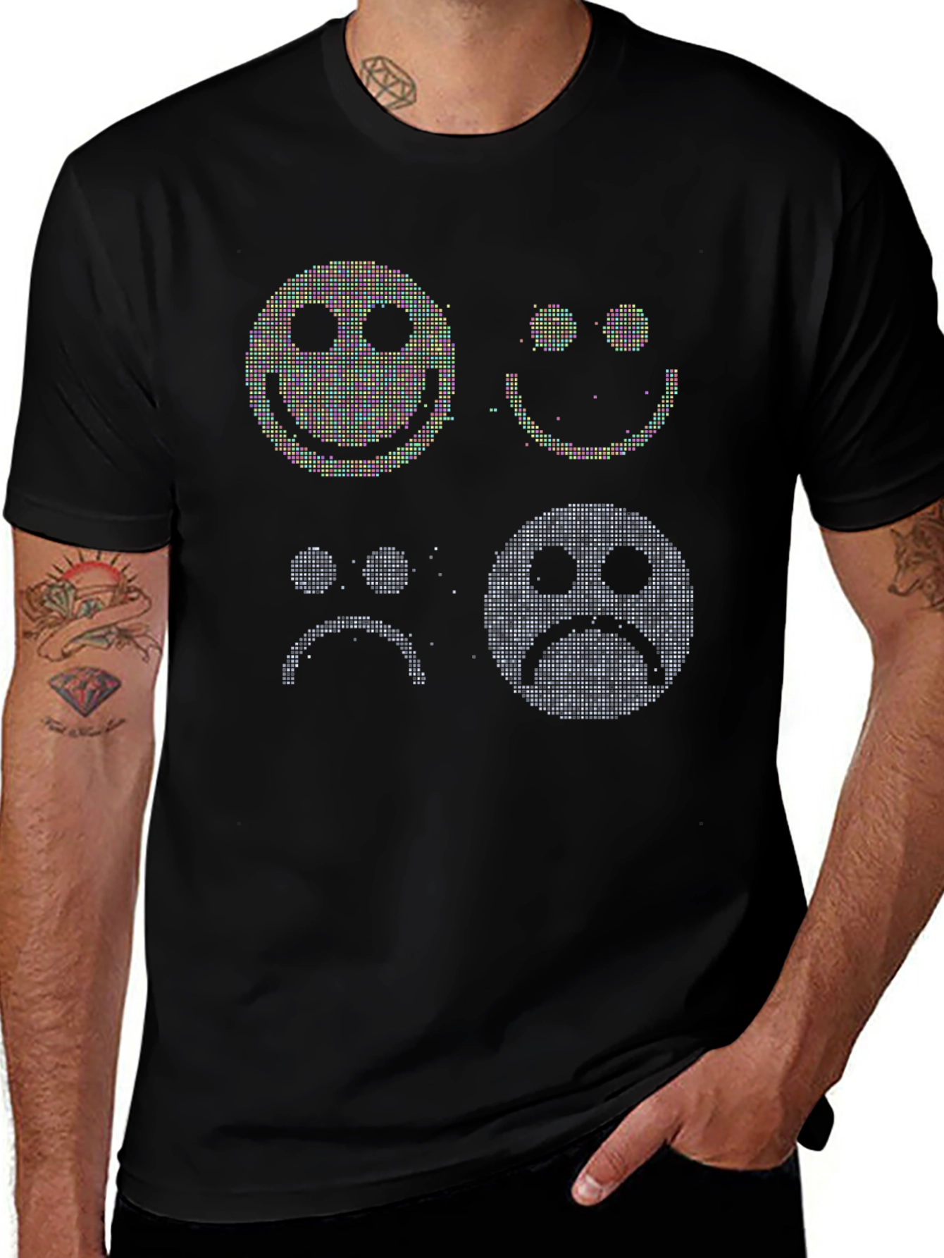 Expression Tee: Mood Emoji Graphic Print T-Shirt