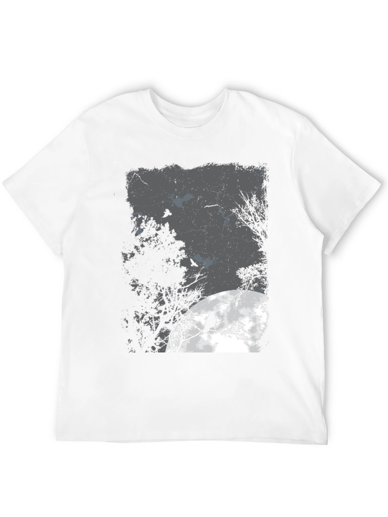 Raven Moon Graphic Tee - Mens Black T-Shirt