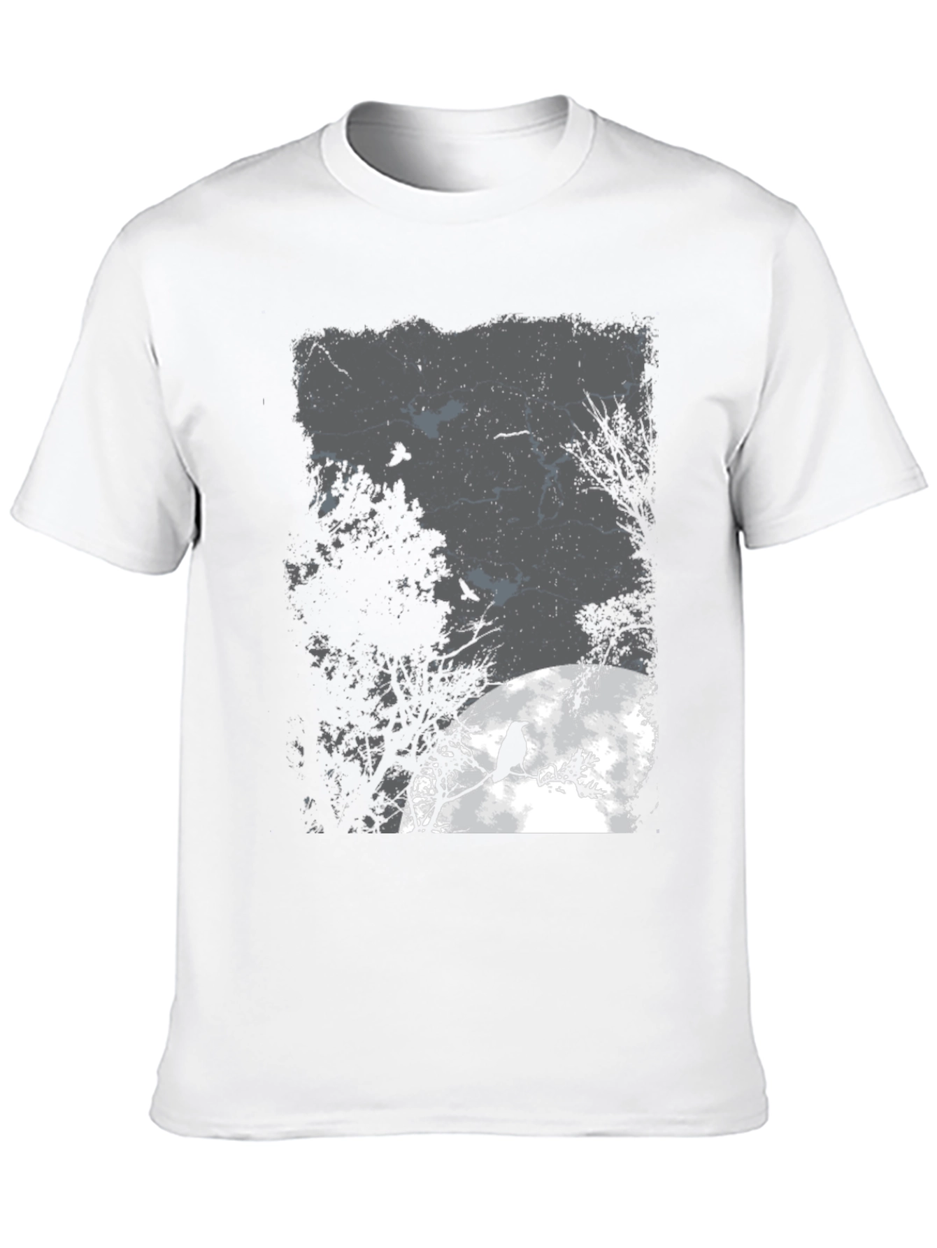Raven Moon Graphic Tee - Mens Black T-Shirt