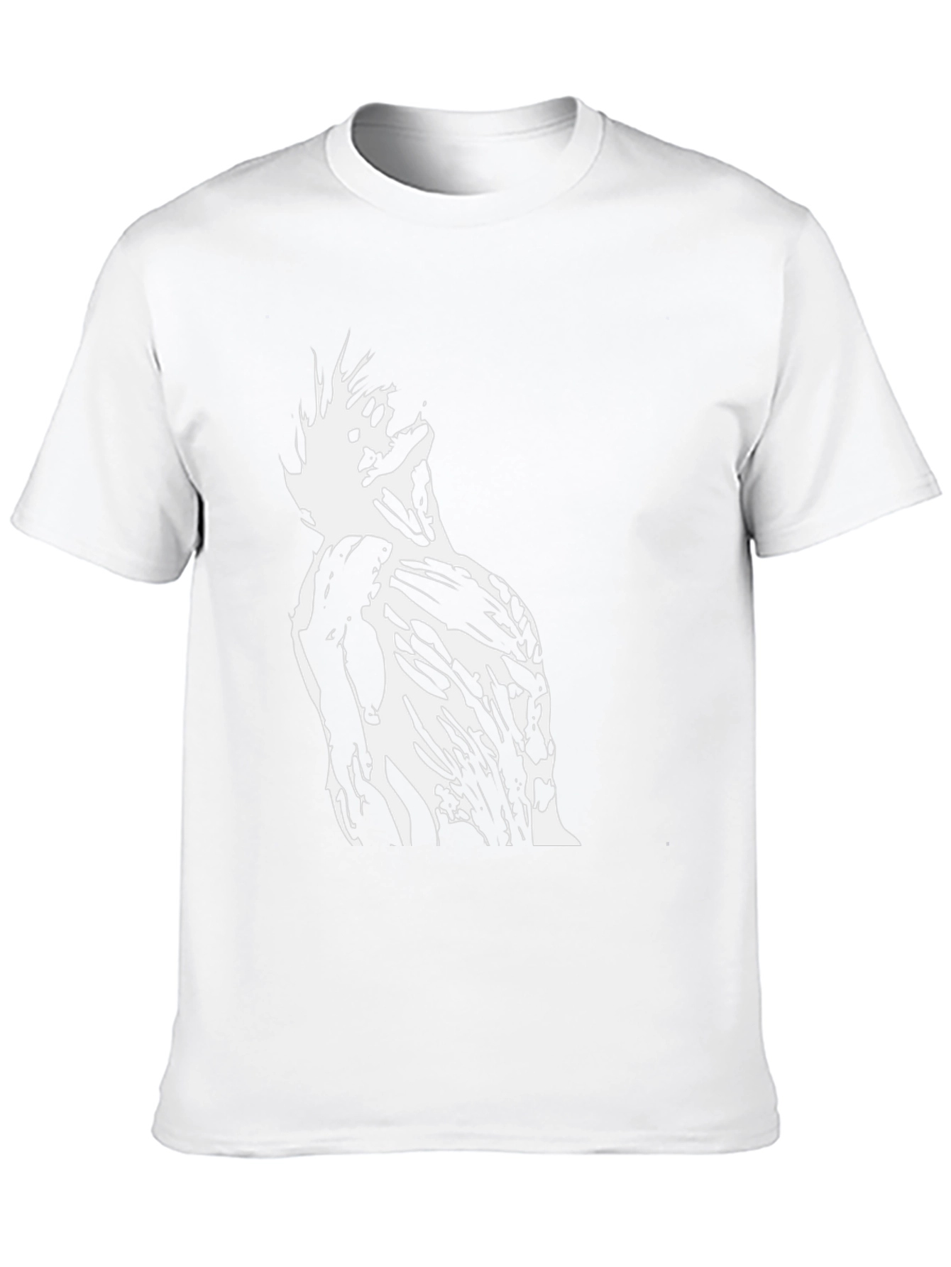 Abstract Graphic Tee - Black Cotton Casual T-Shirt