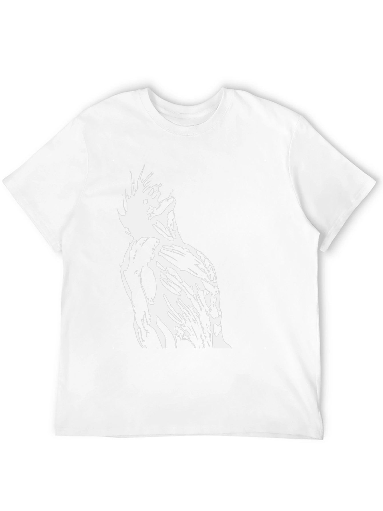 Abstract Graphic Tee - Black Cotton Casual T-Shirt
