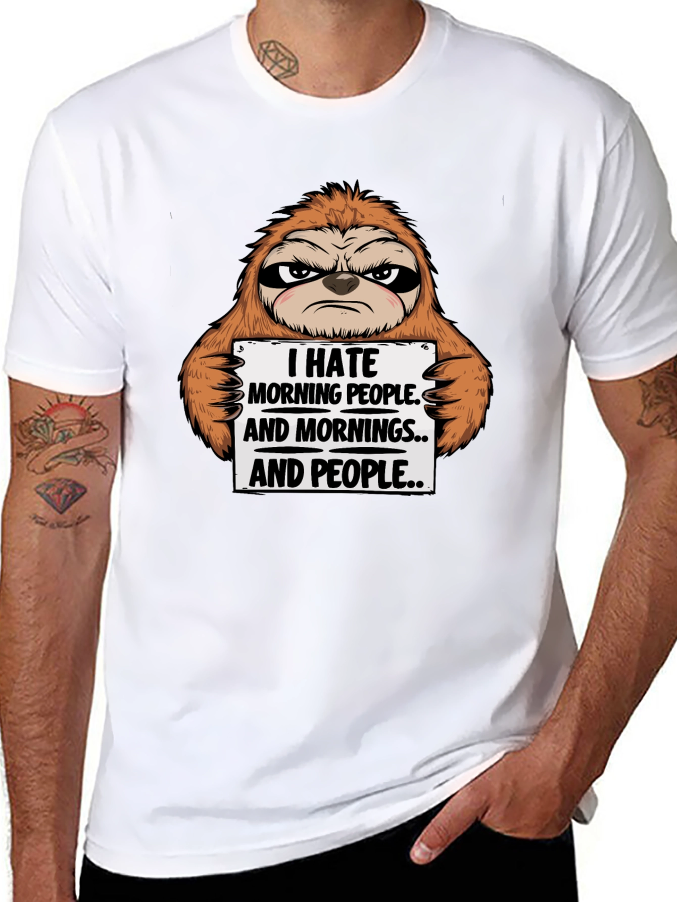 I Hate Morning People Sloth T-Shirt