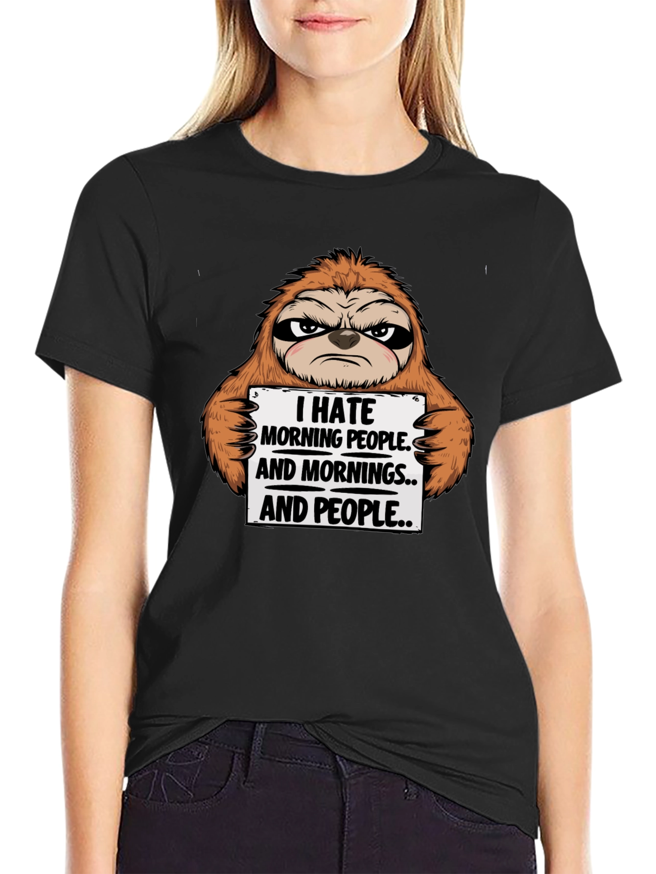 I Hate Morning People Sloth T-Shirt