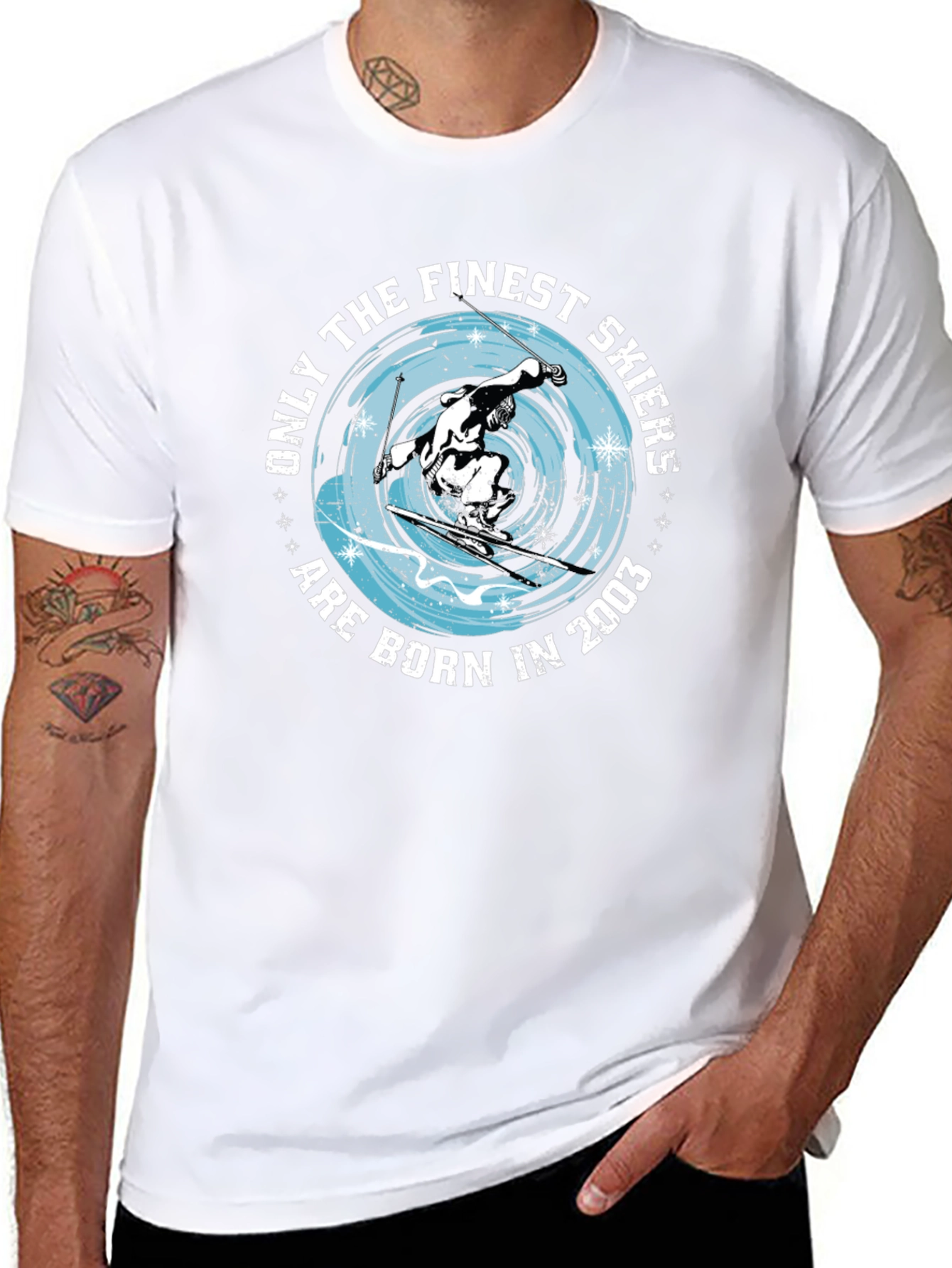 Finest Skiers Born in 2003 Black T-Shirt