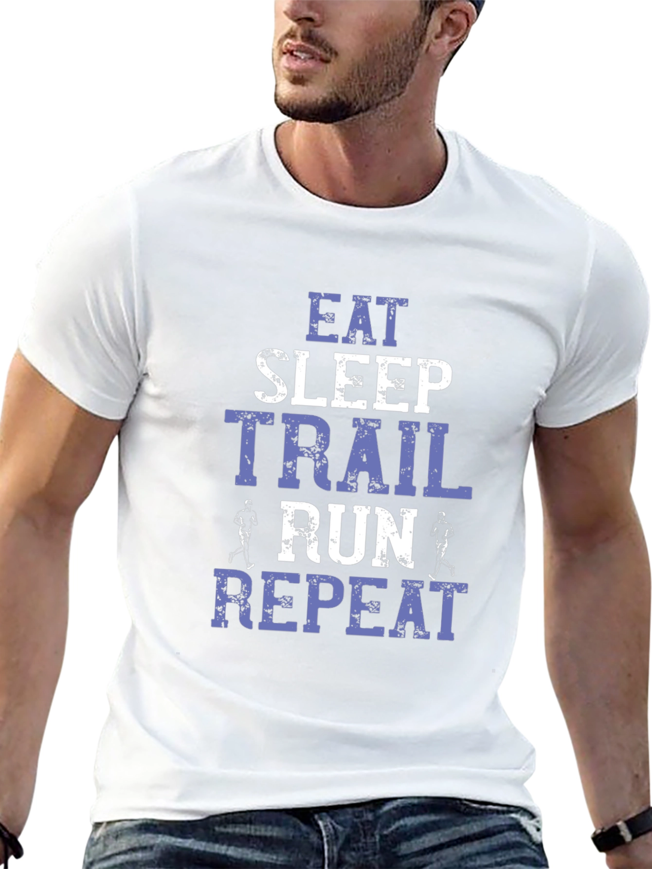 Eat Sleep Trail Run Repeat Black T-Shirt