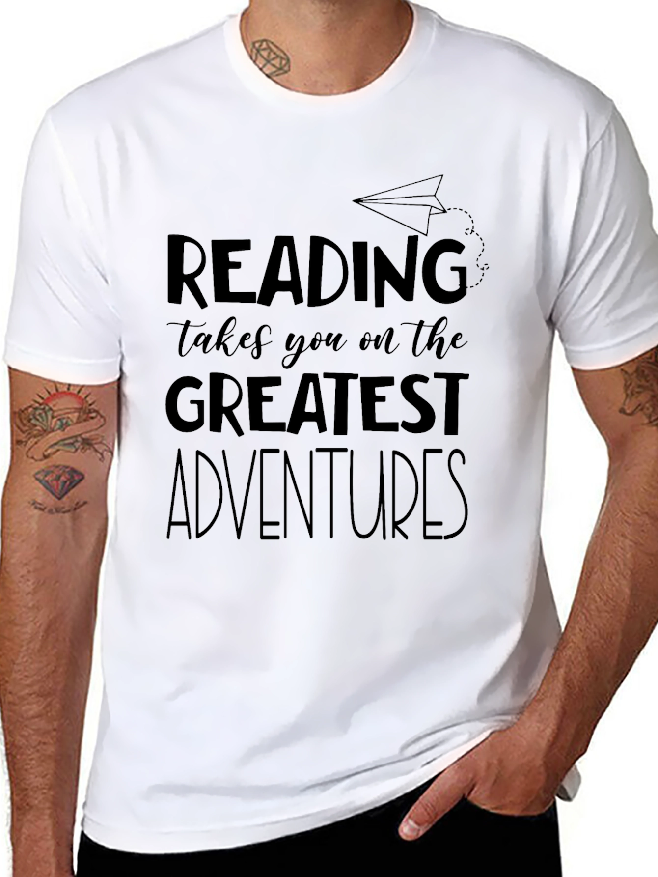 Reading Adventures Black Graphic Tee
