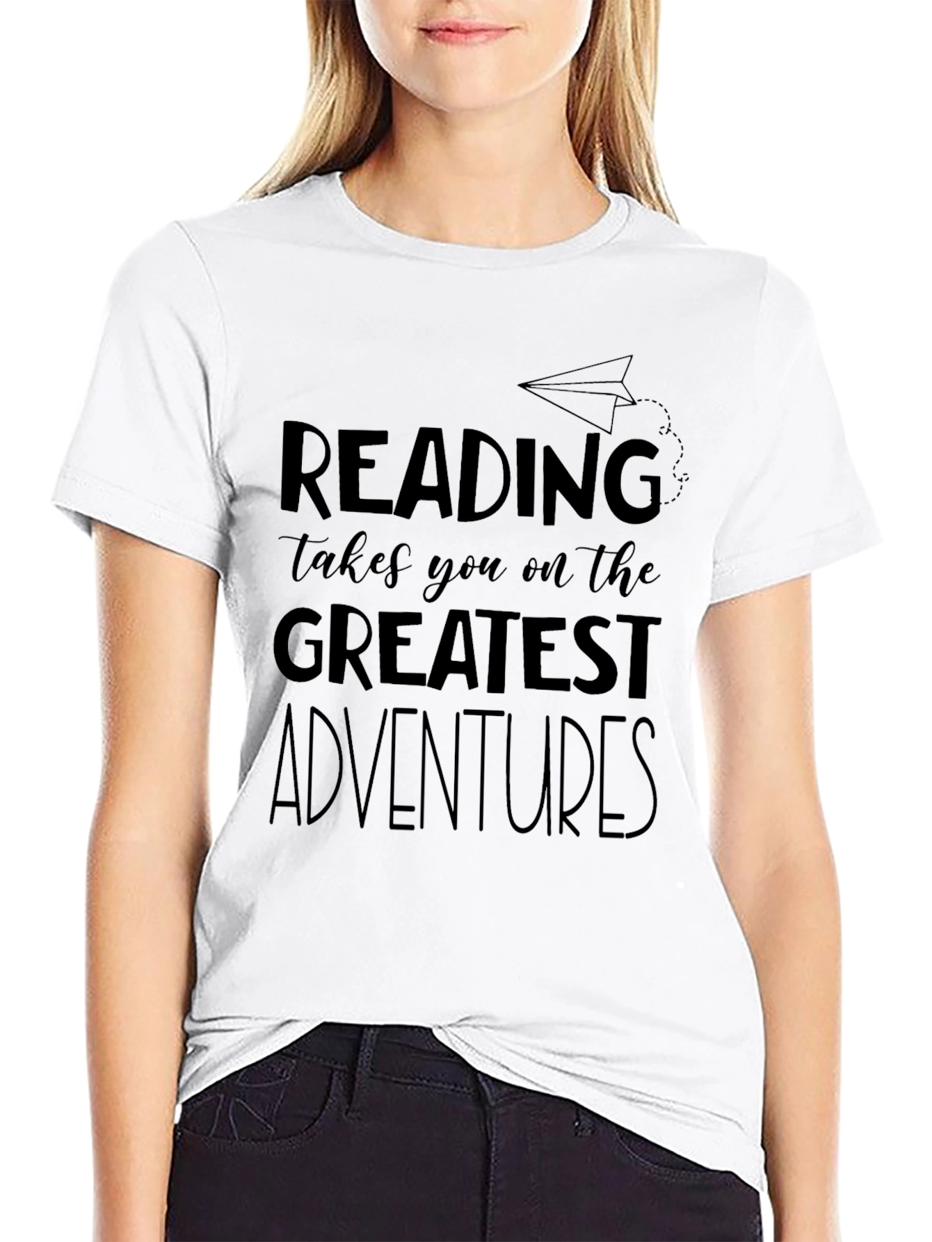 Reading Adventures Black Graphic Tee