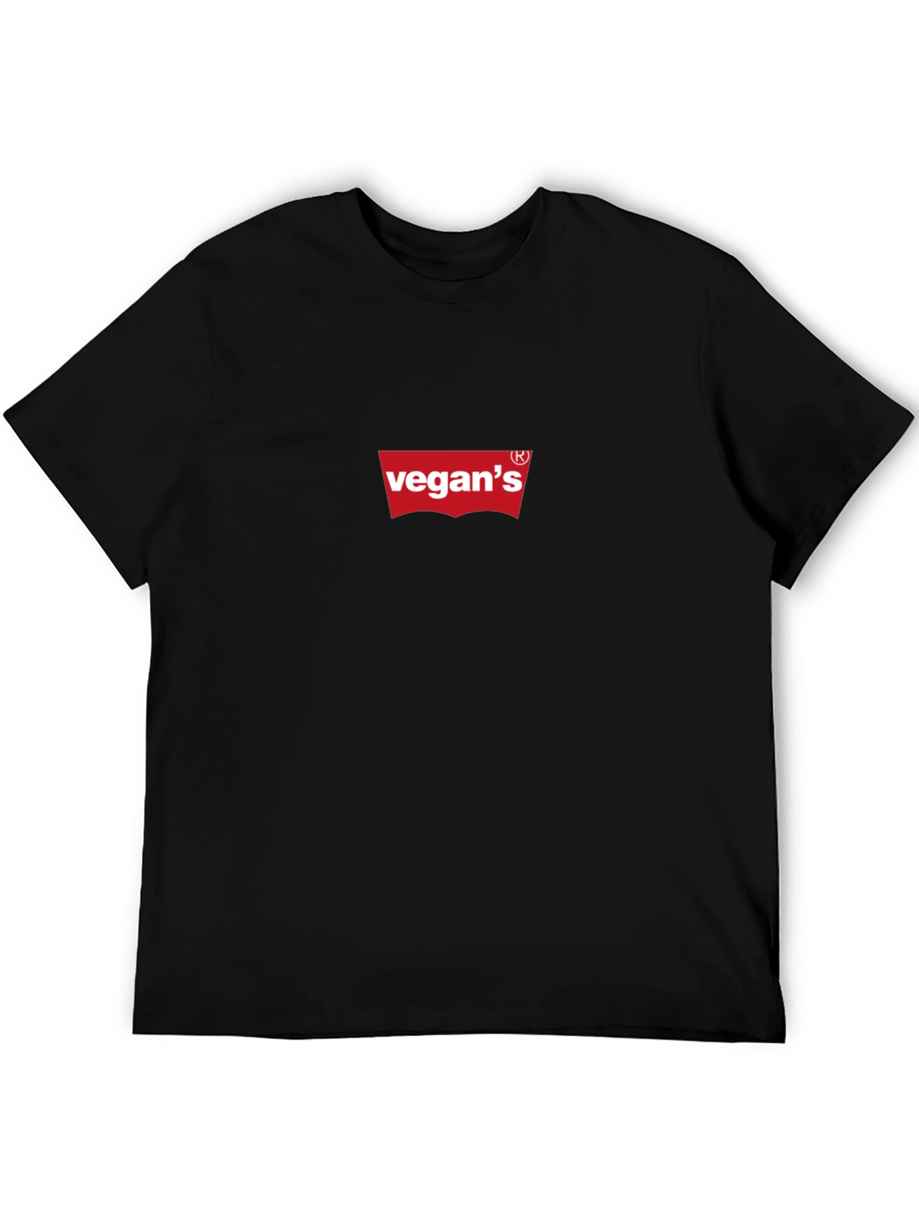 Vegans Red Logo Black T-Shirt