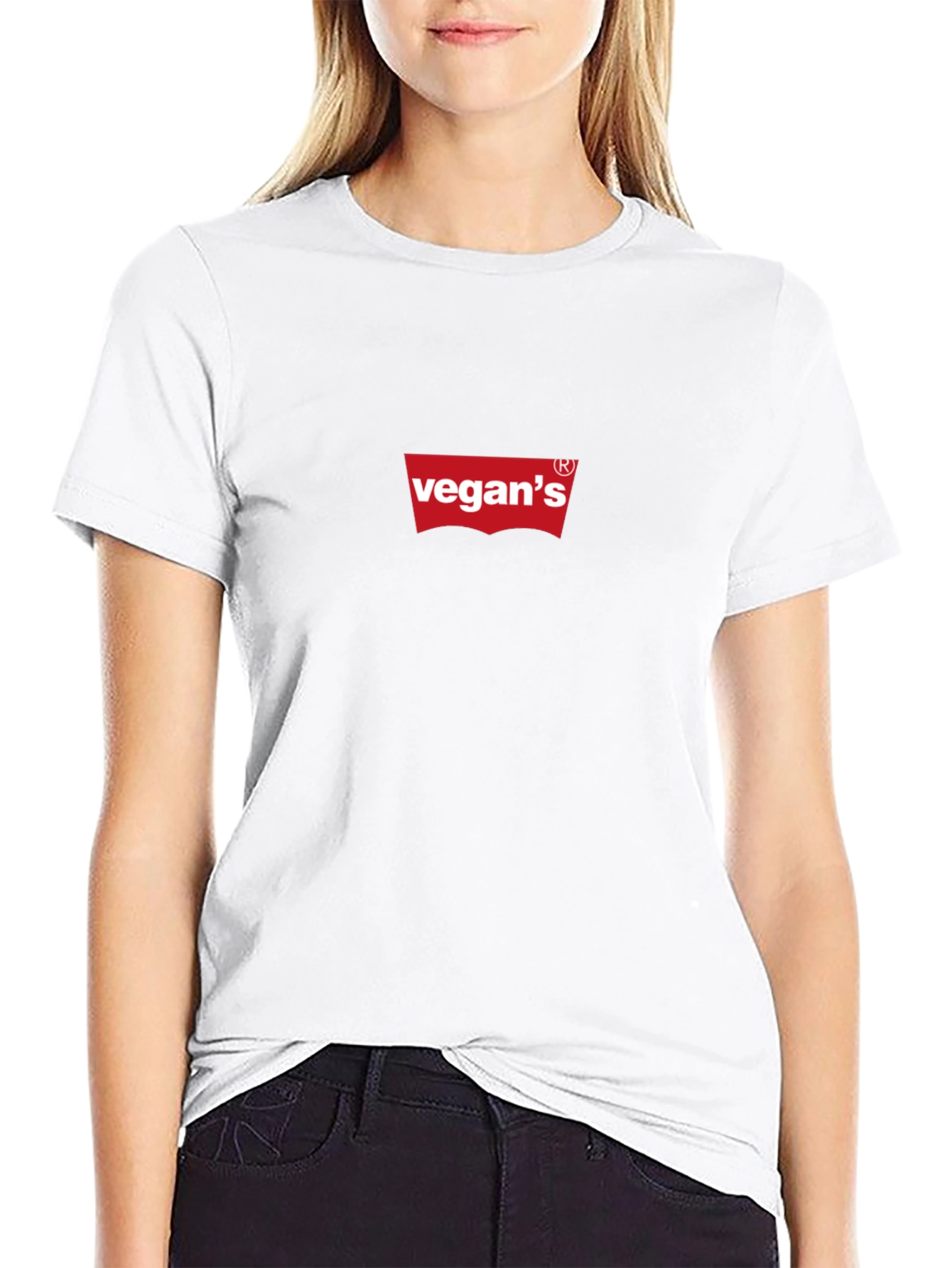 Vegans Red Logo Black T-Shirt