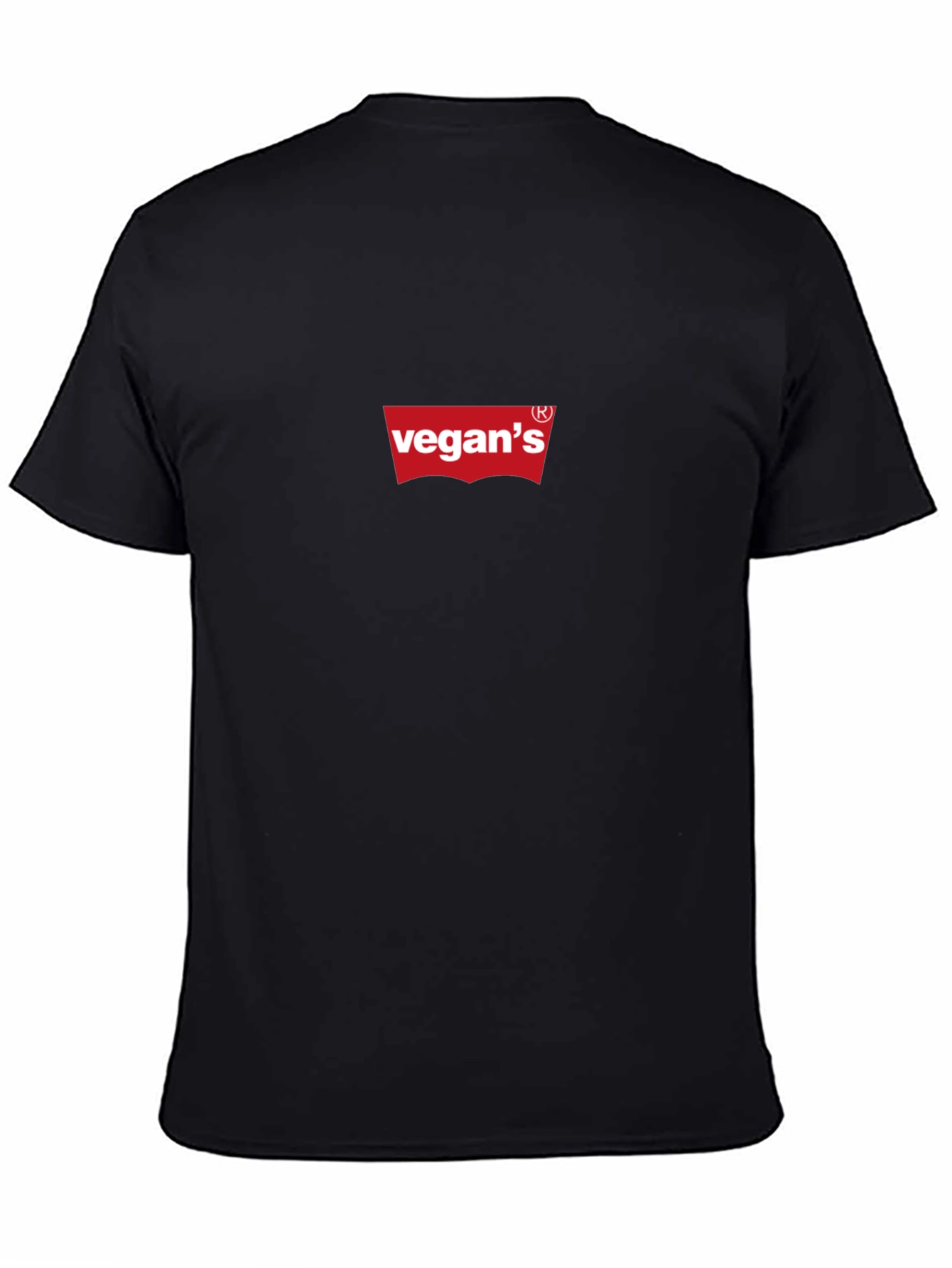 Vegans Red Logo Black T-Shirt