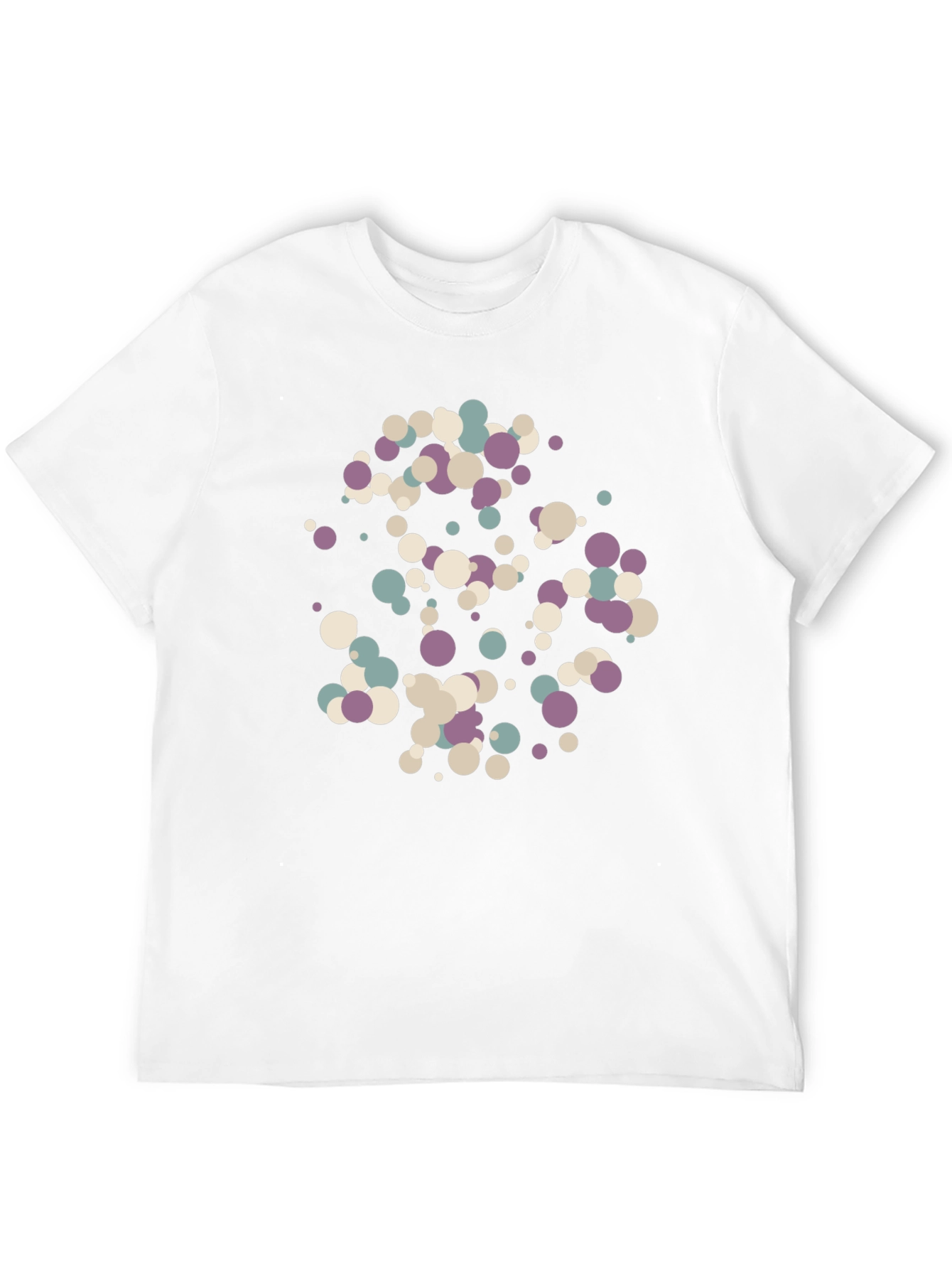 Abstract Circle Pattern Black T-Shirt