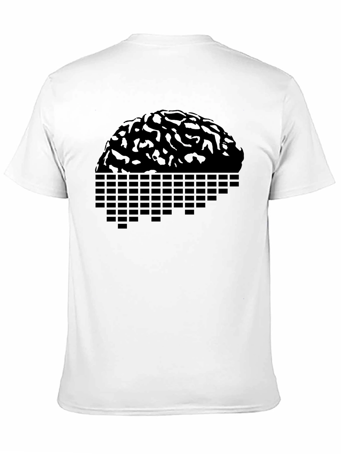 Geometric Brain Graphic T-Shirt - Black