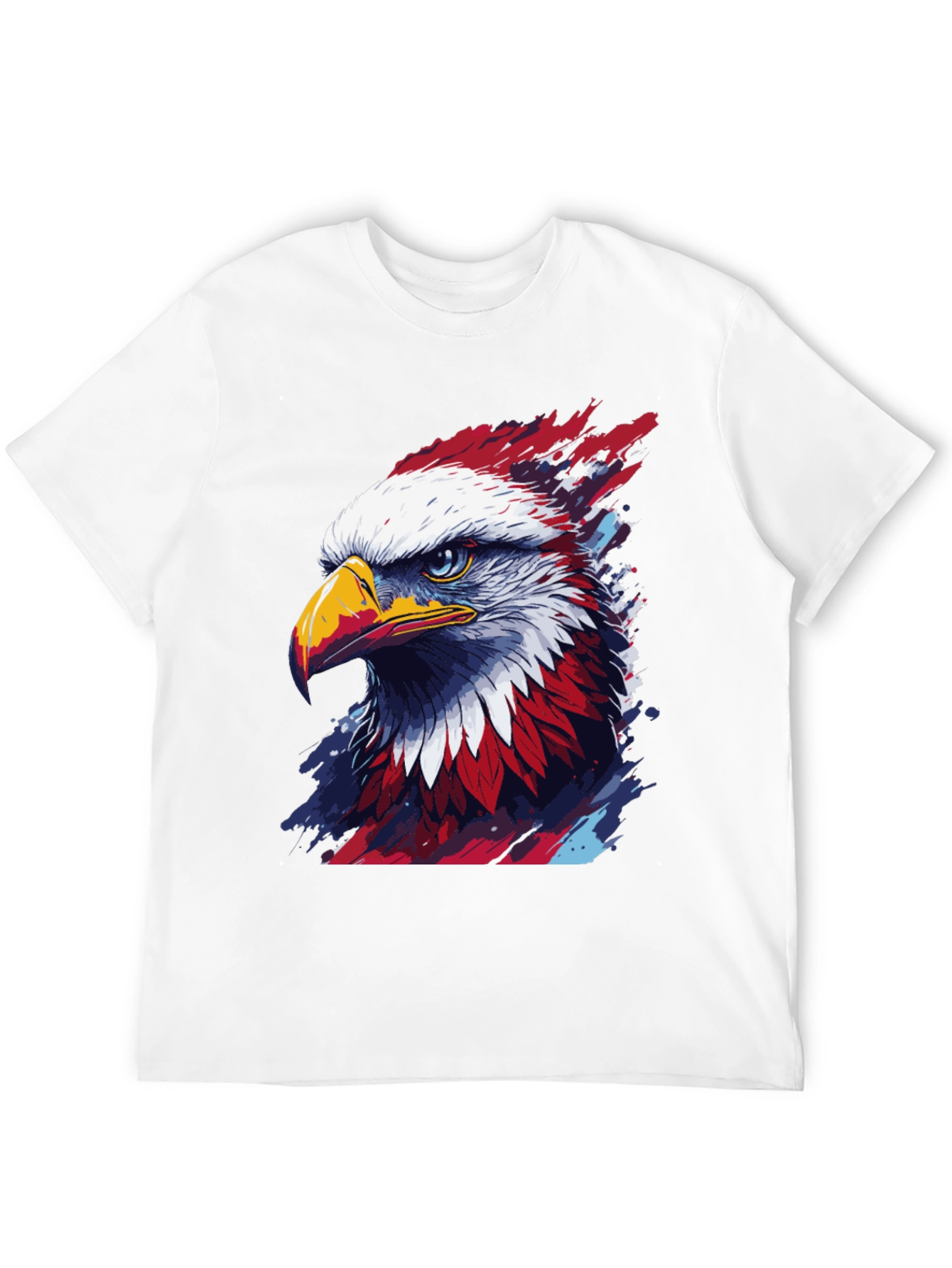 Patriotic Eagle Graphic Tee - Mens Black T-Shirt