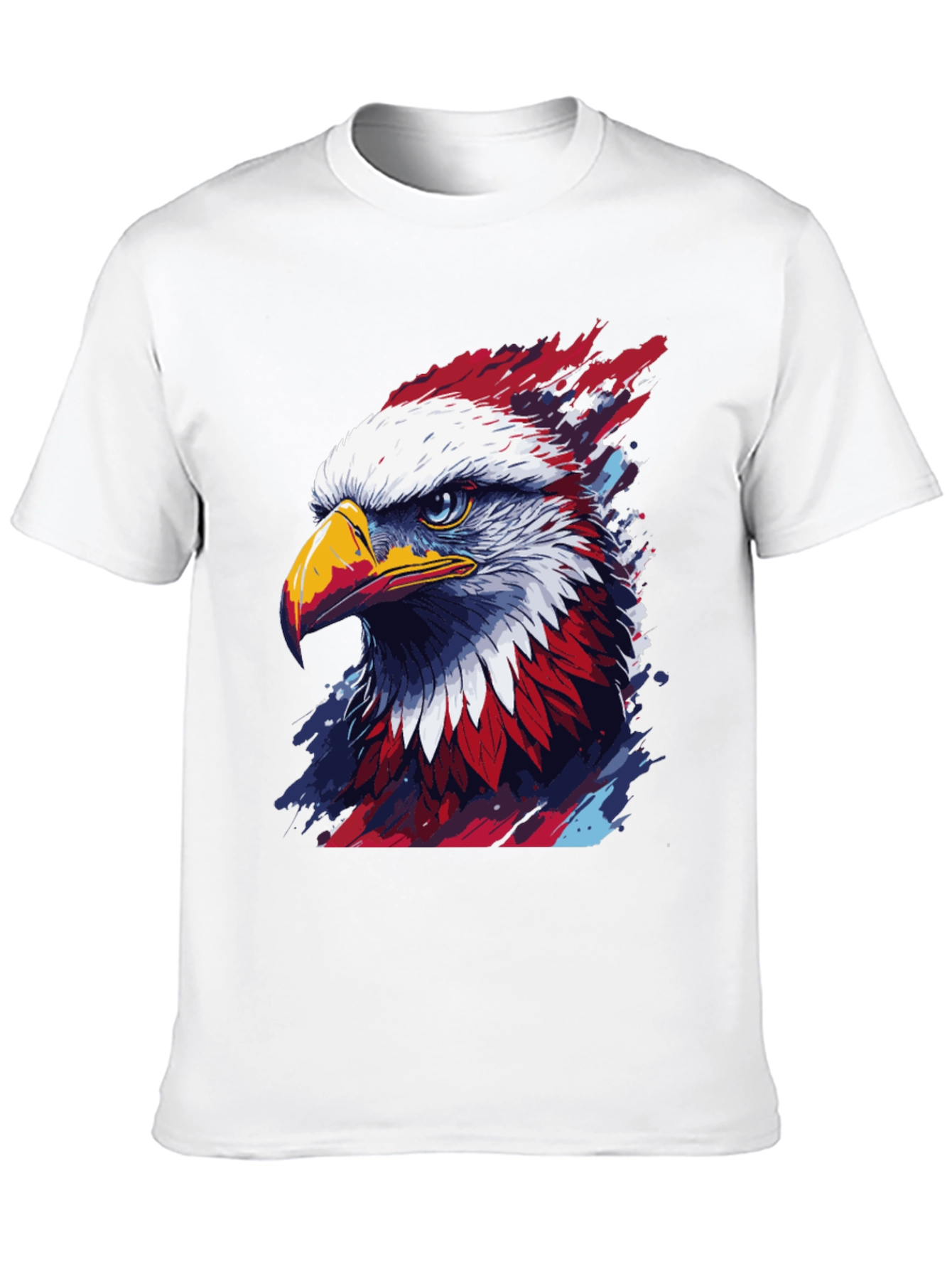 Patriotic Eagle Graphic Tee - Mens Black T-Shirt