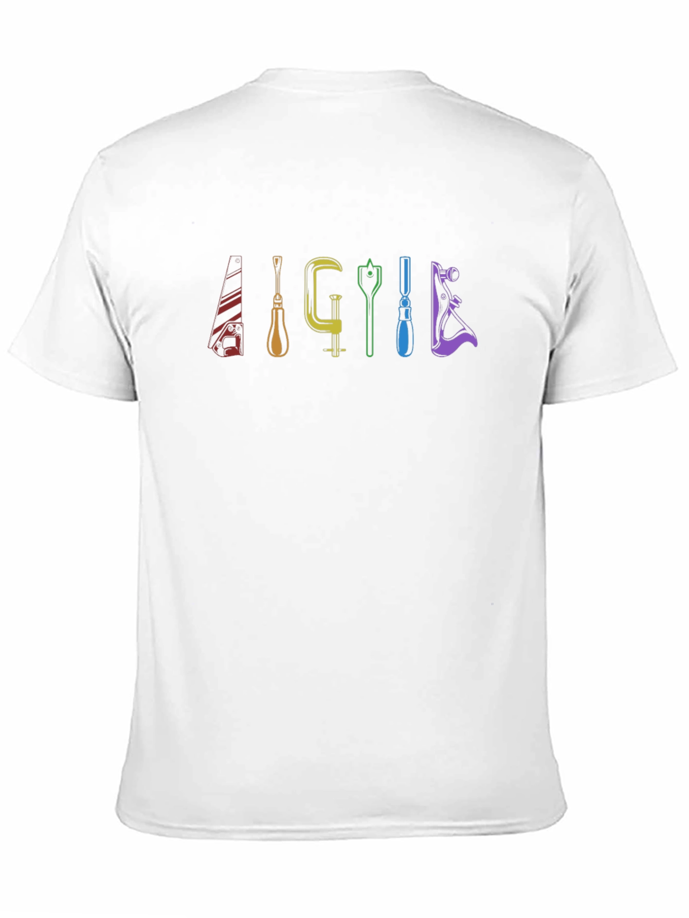 Rainbow Woodworking Tools Graphic Tee - Black Cotton