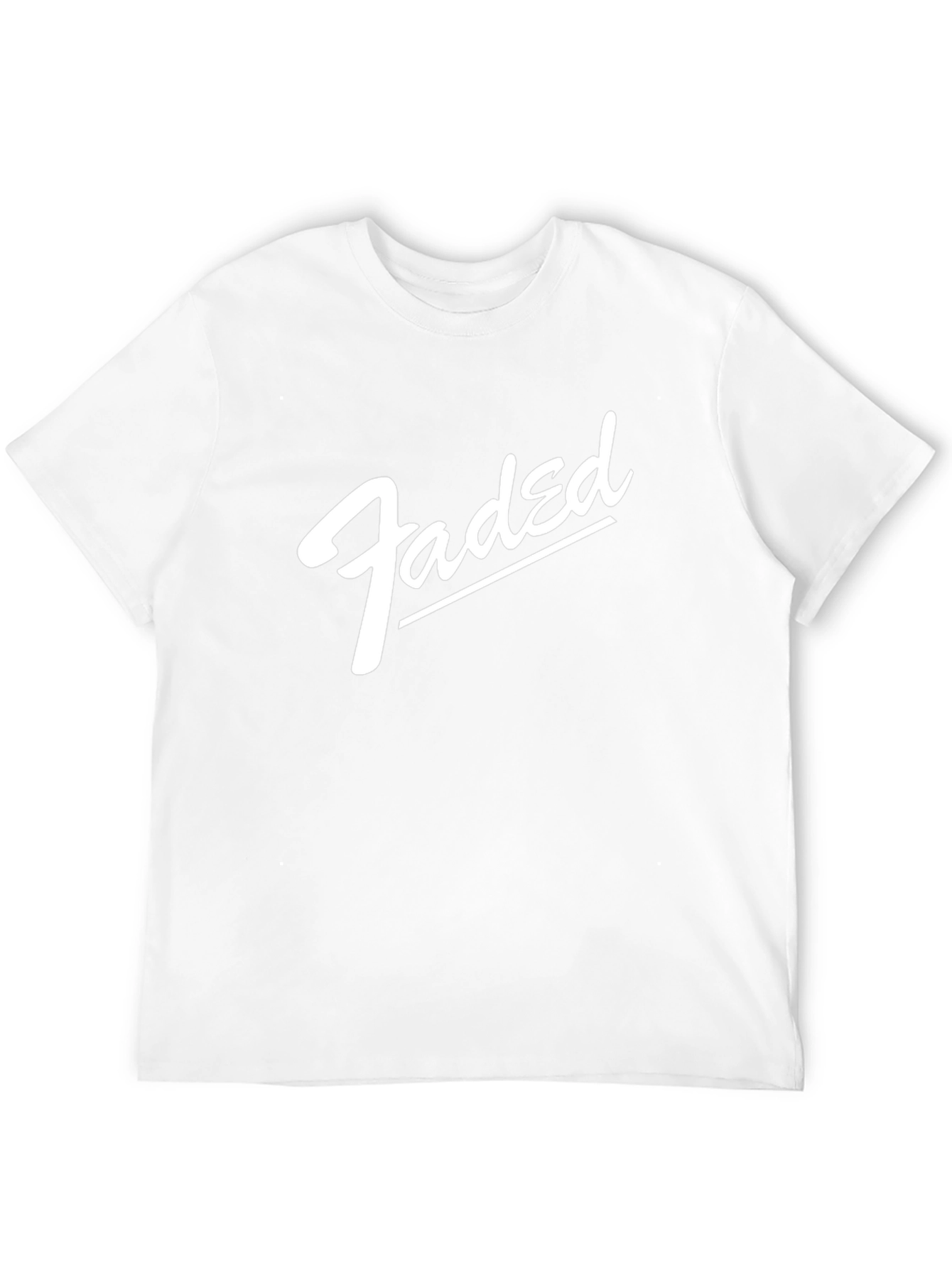 Faded Graphic Print Black Crew Neck T-Shirt