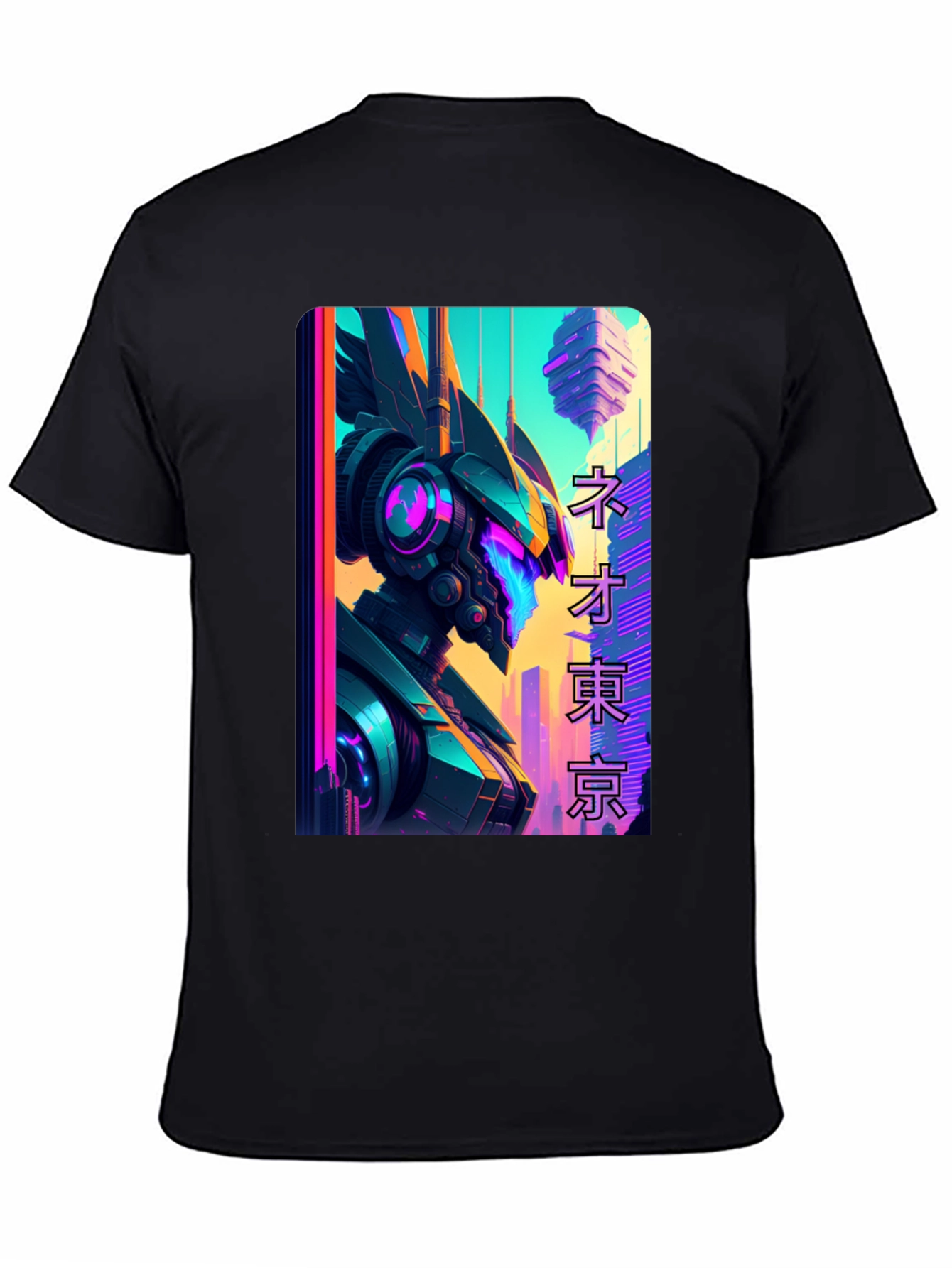 Neo Tokyo Robot T-Shirt - Cyberpunk Style
