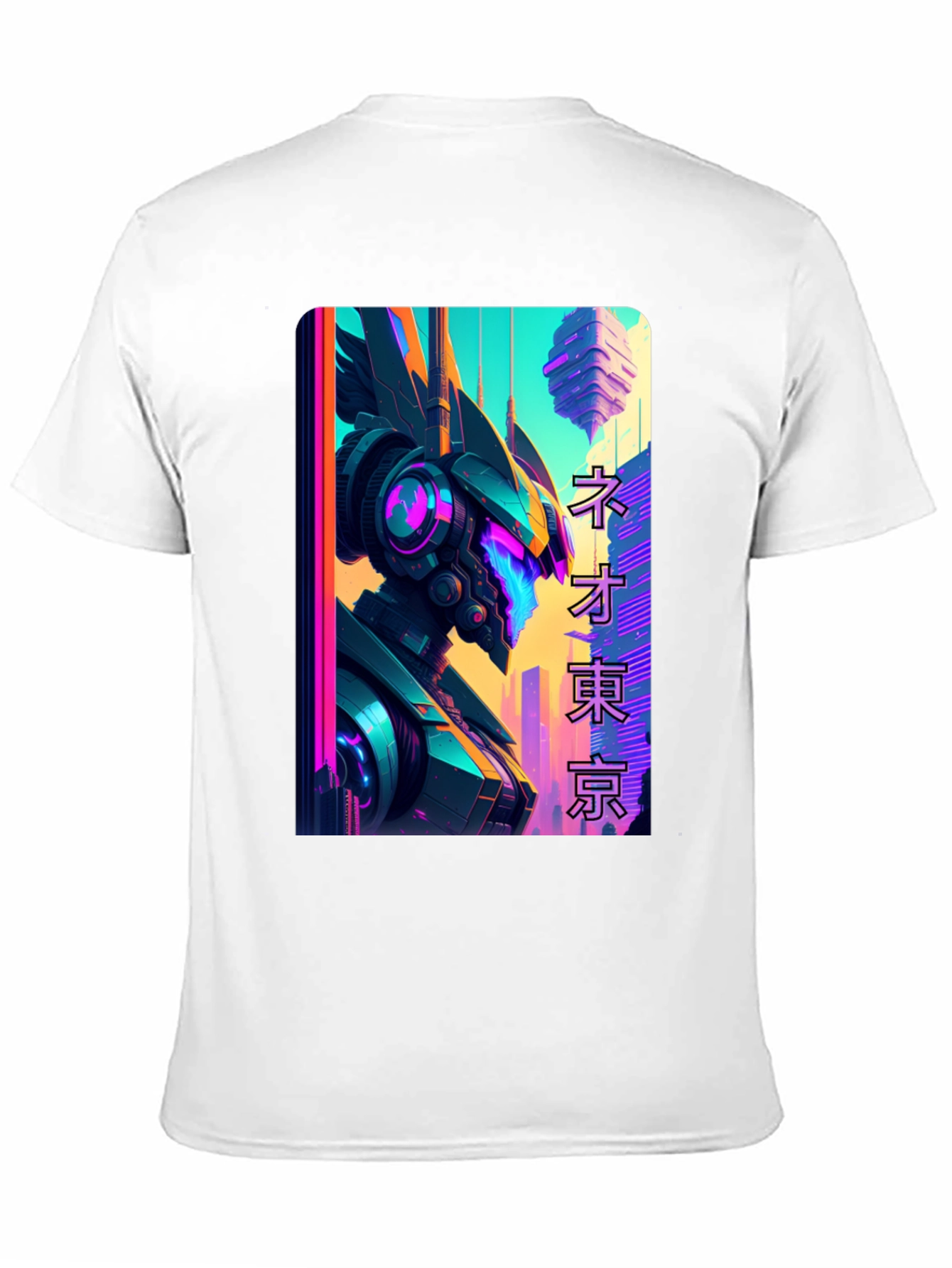 Neo Tokyo Robot T-Shirt - Cyberpunk Style