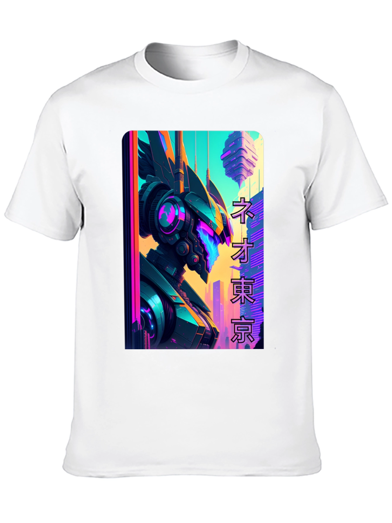 Neo Tokyo Robot T-Shirt - Cyberpunk Style