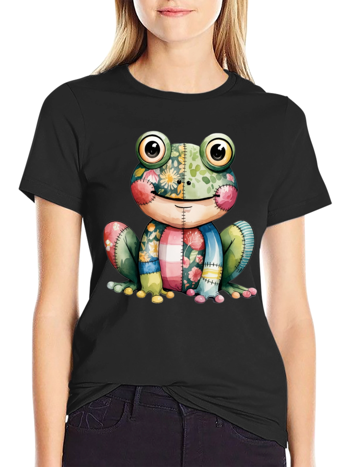 Frog Patchwork Tee - Cute and Unique Design
