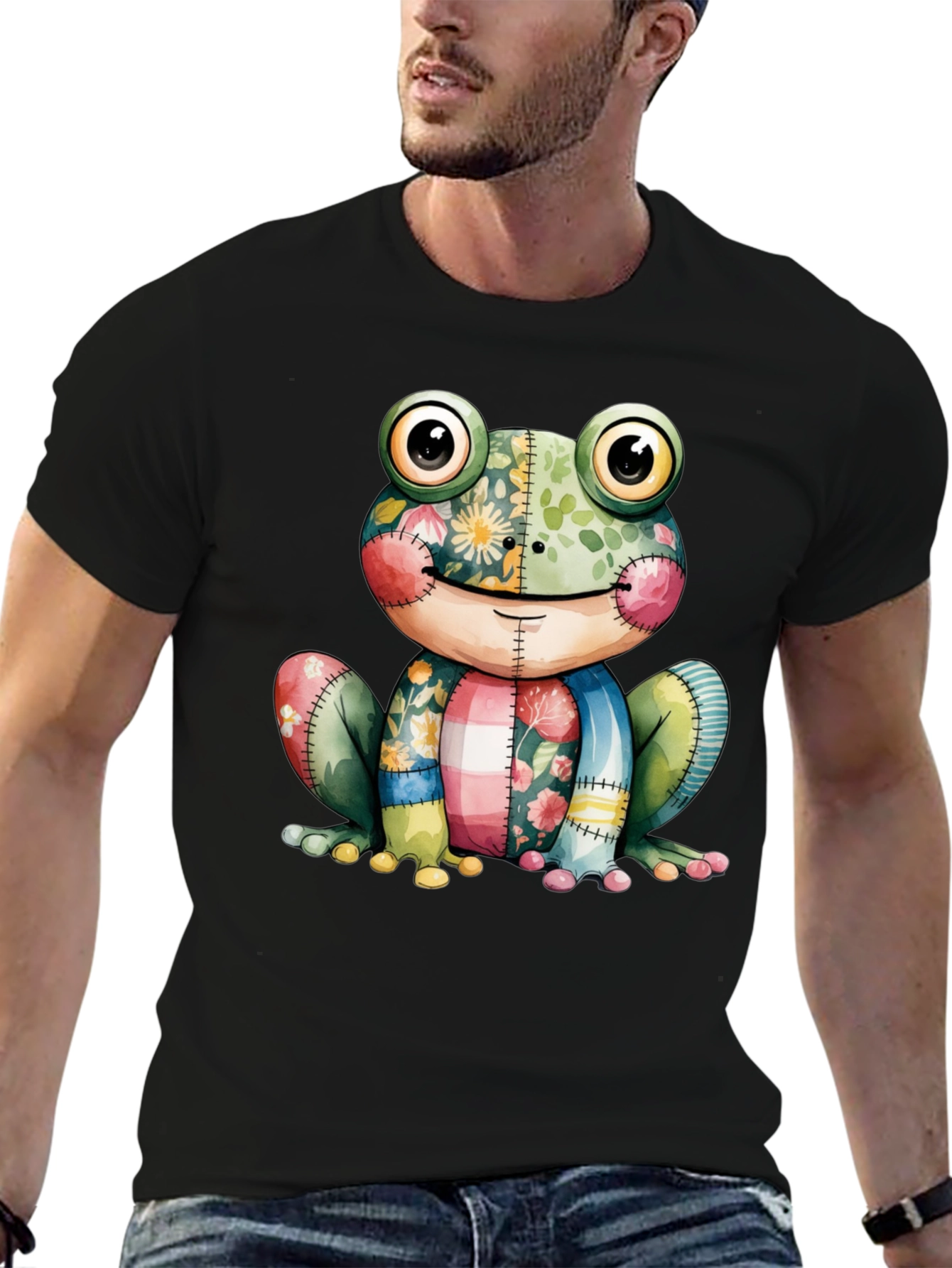 Frog Patchwork Tee - Cute and Unique Design
