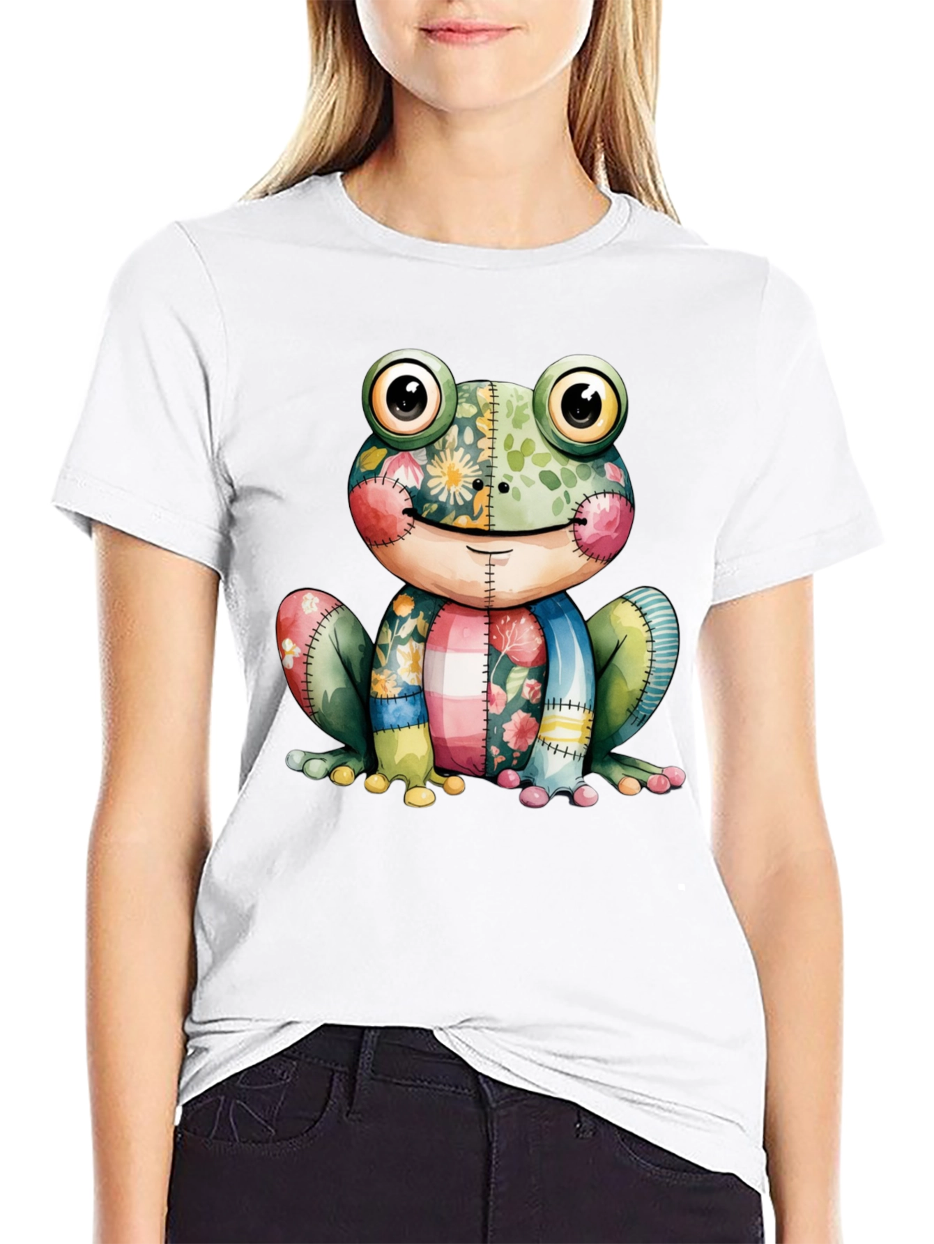 Frog Patchwork Tee - Cute and Unique Design