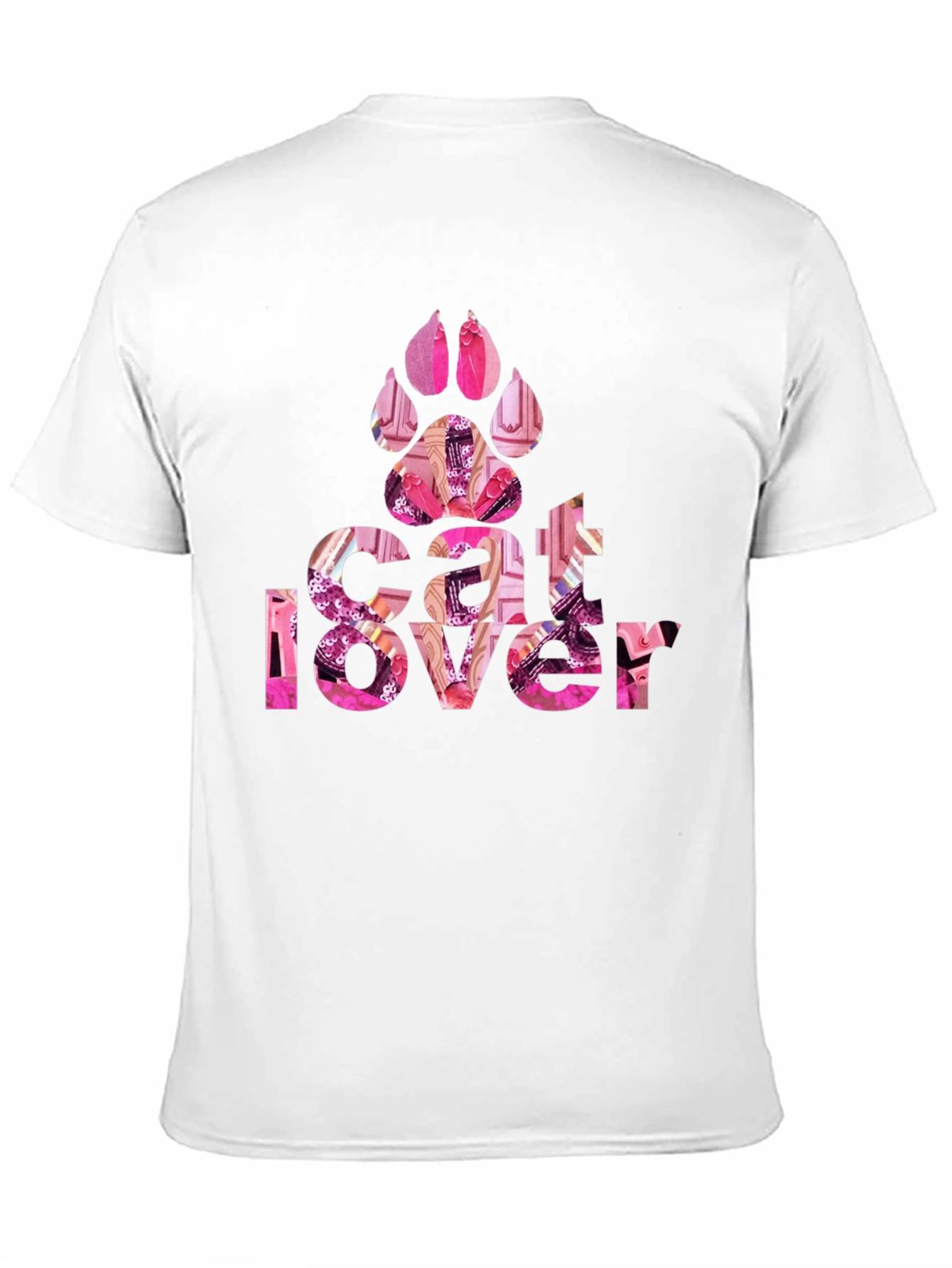 Cat Lover Paw Print Graphic T-Shirt