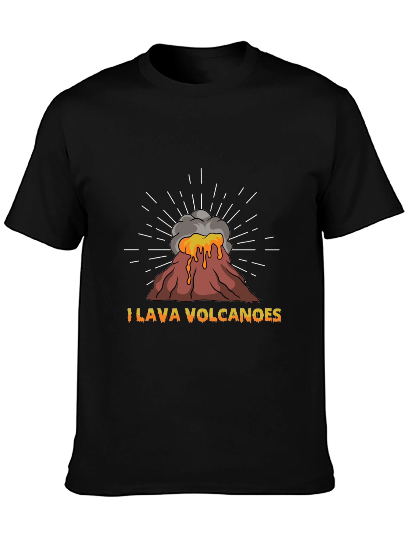 I Lava Volcanoes Graphic T-Shirt - Black