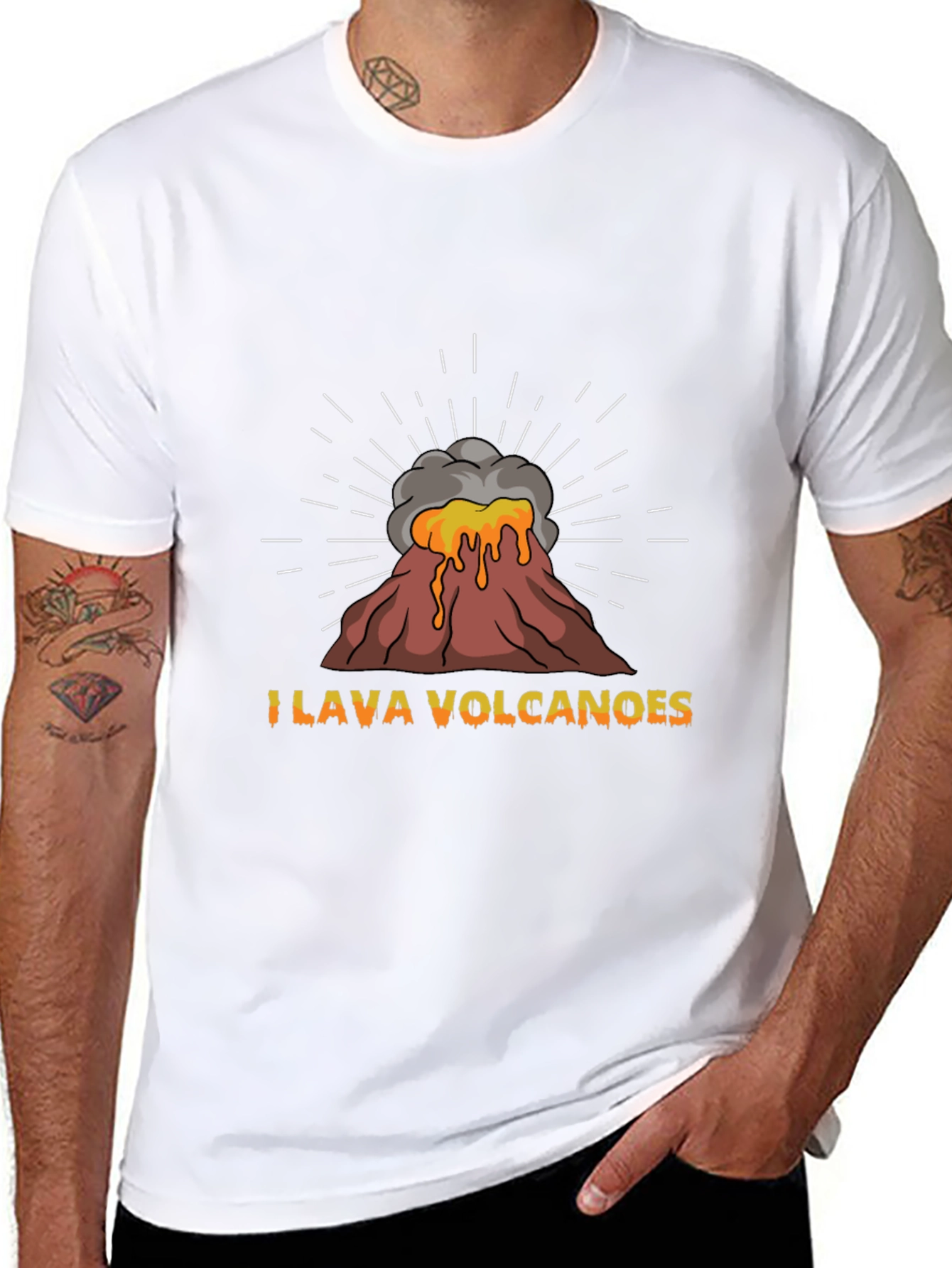 I Lava Volcanoes Graphic T-Shirt - Black