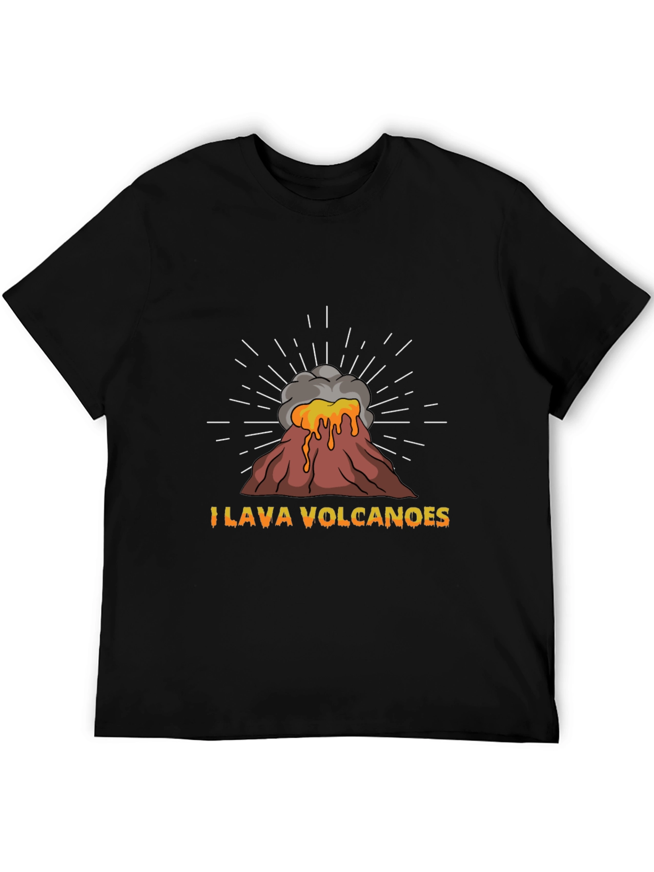 I Lava Volcanoes Graphic T-Shirt - Black