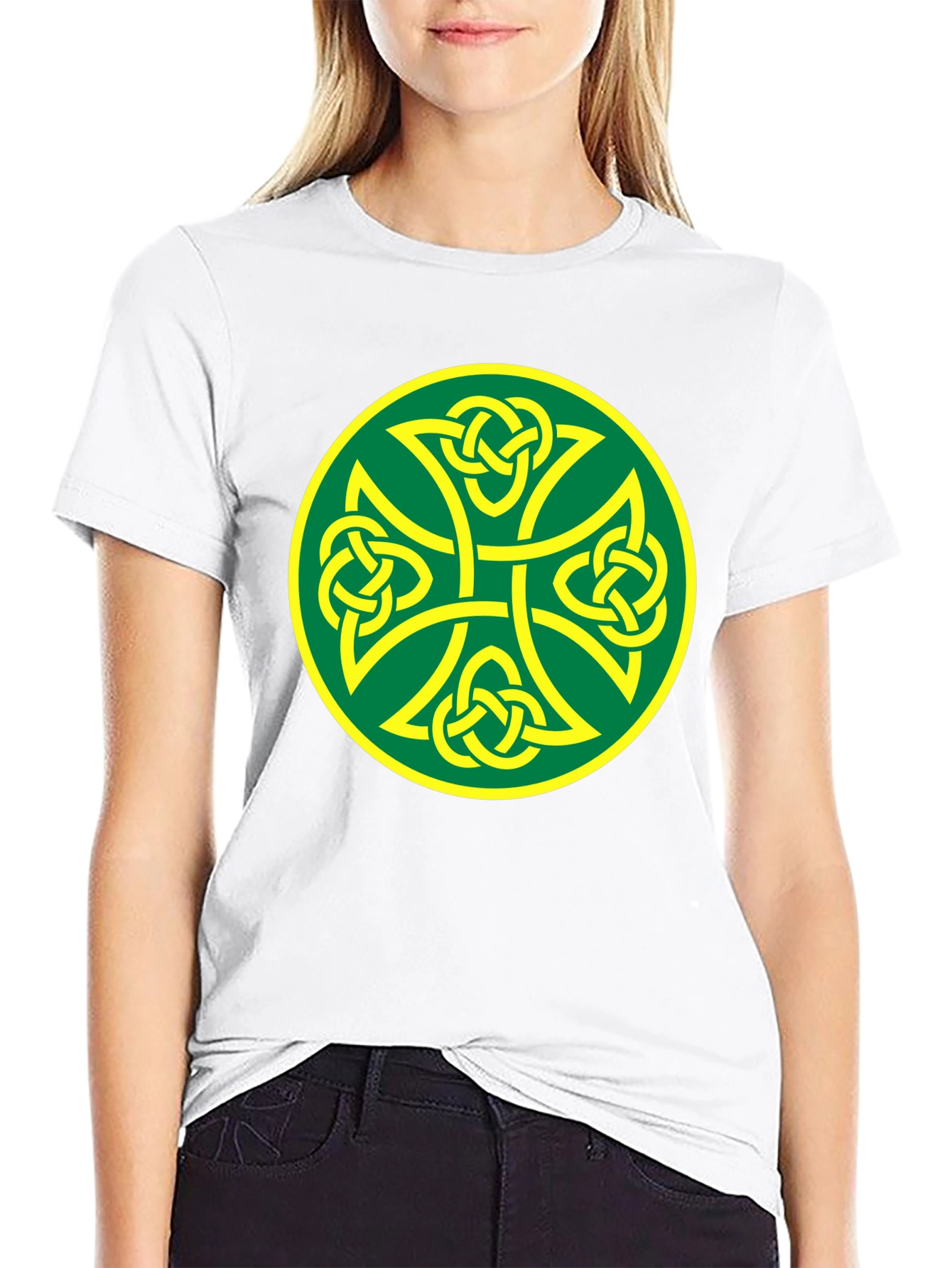 Celtic Knot Cross Black T-Shirt