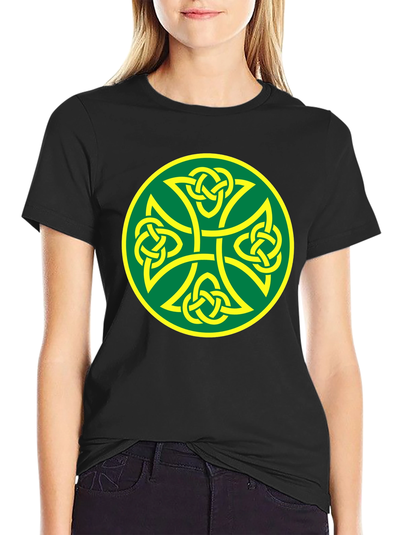 Celtic Knot Cross Black T-Shirt