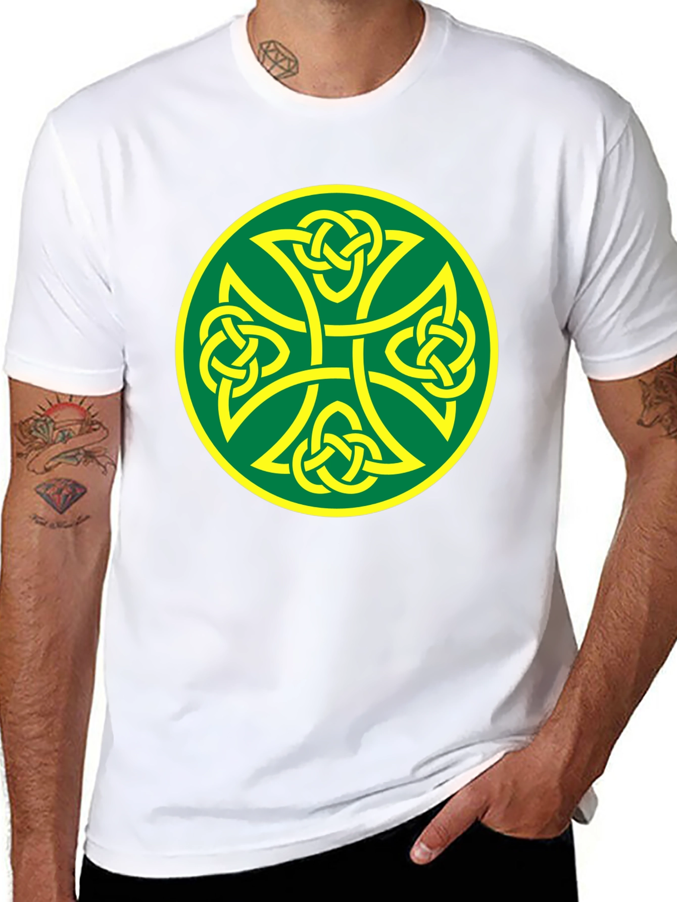 Celtic Knot Cross Black T-Shirt