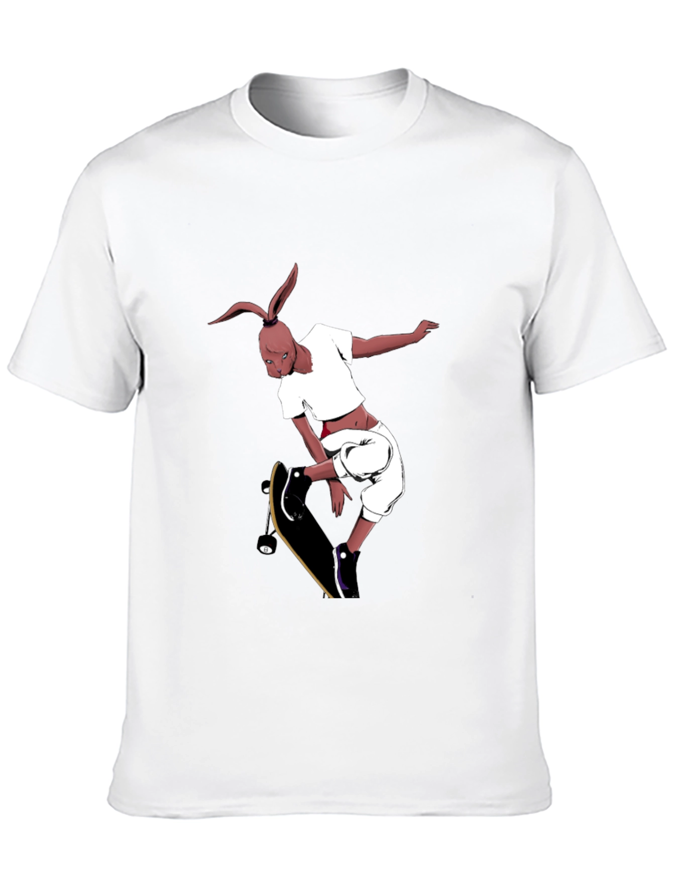 Skateboarding Rabbit Graphic Tee