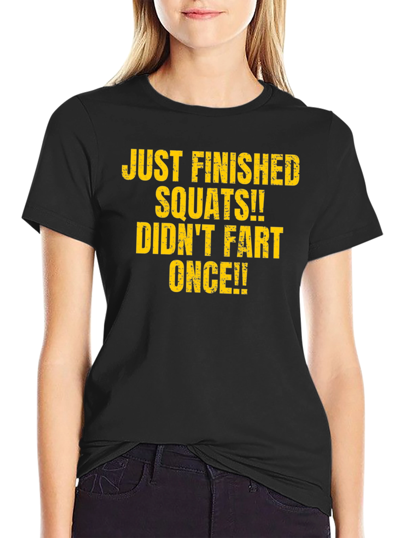 Funny Gym T-Shirt - Squats No Fart