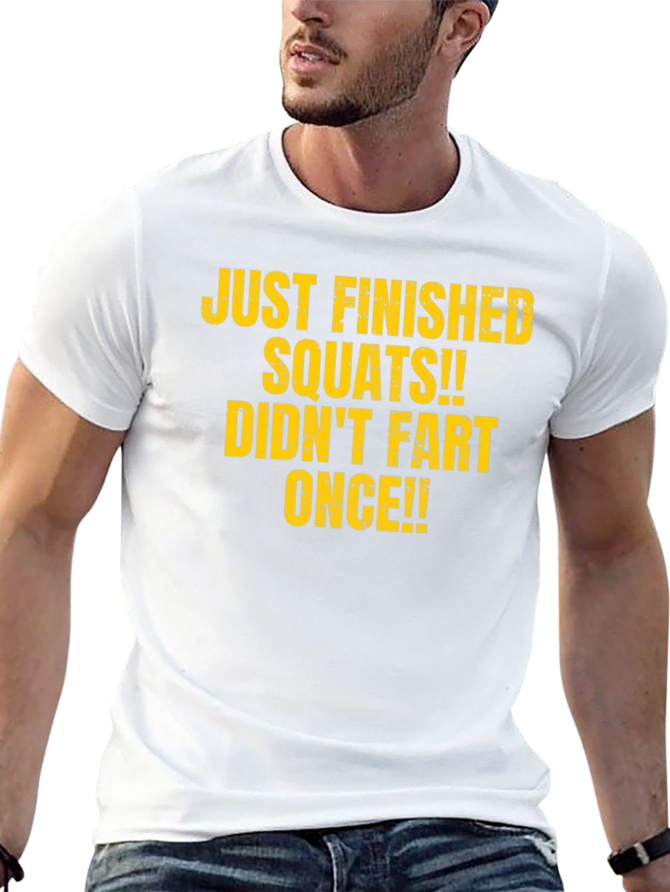 Funny Gym T-Shirt - Squats No Fart