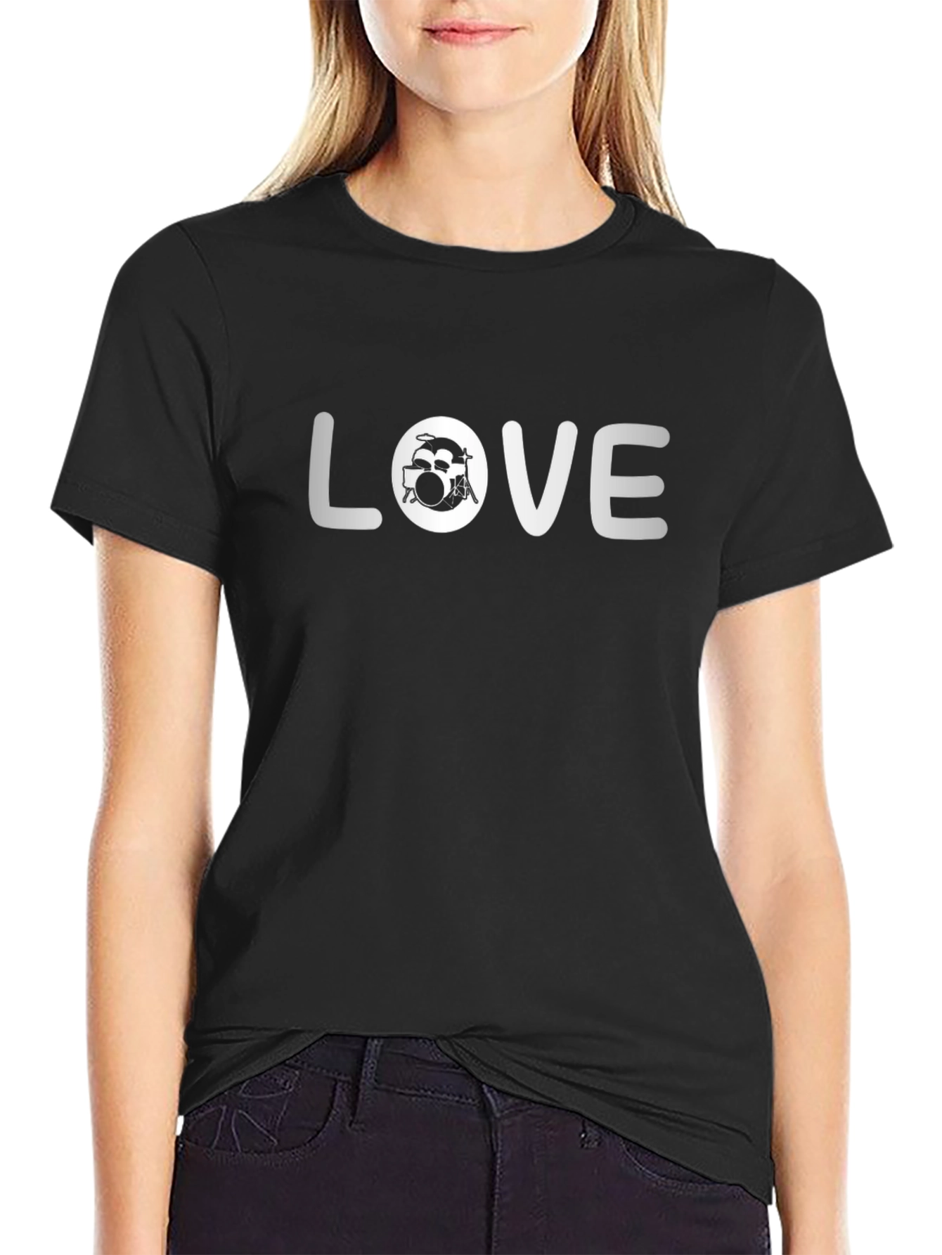 Love Drums Black T-Shirt