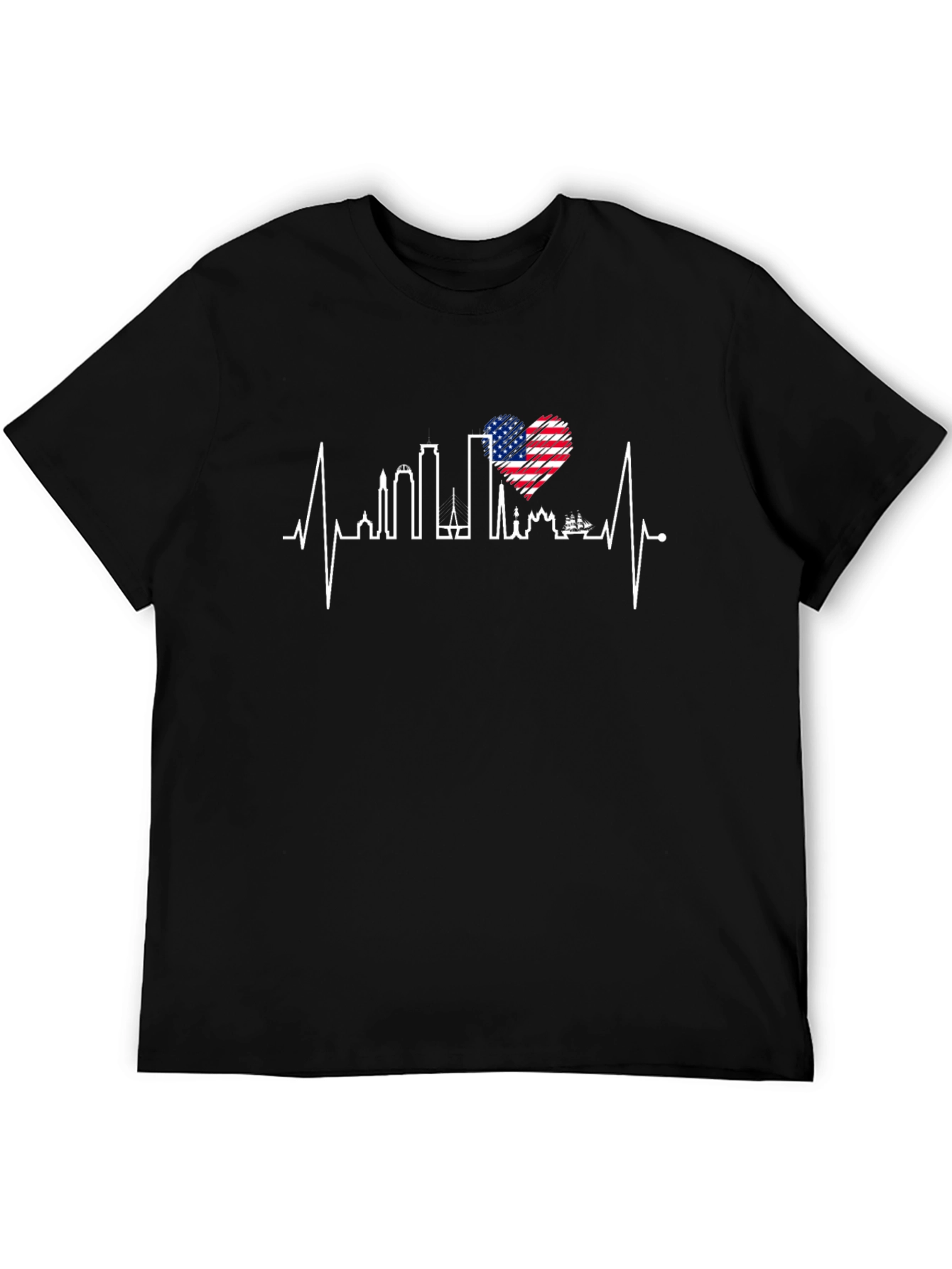 USA Heartbeat Cityscape T-Shirt
