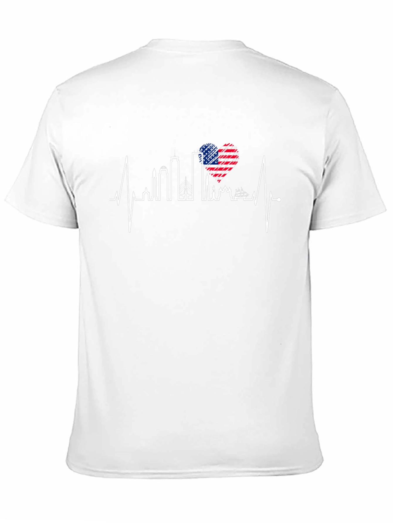 USA Heartbeat Cityscape T-Shirt